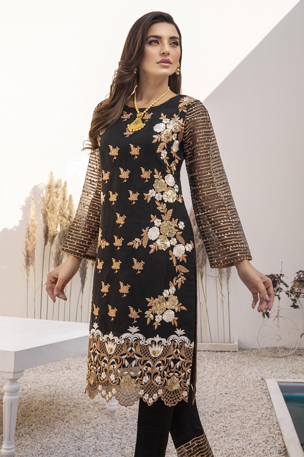 Azure luxury kurti - Blossoms