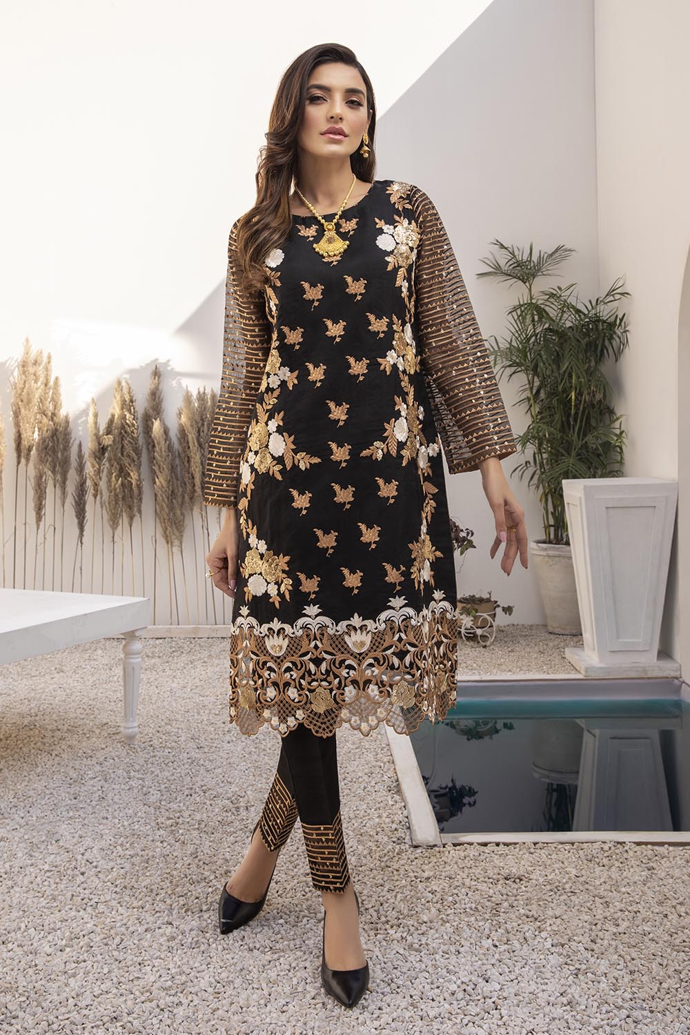 Azure luxury kurti - Blossoms