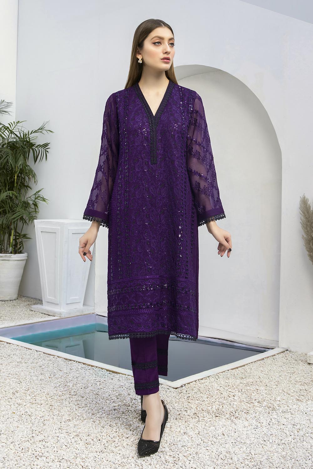 Azure luxury kurti - Indigo