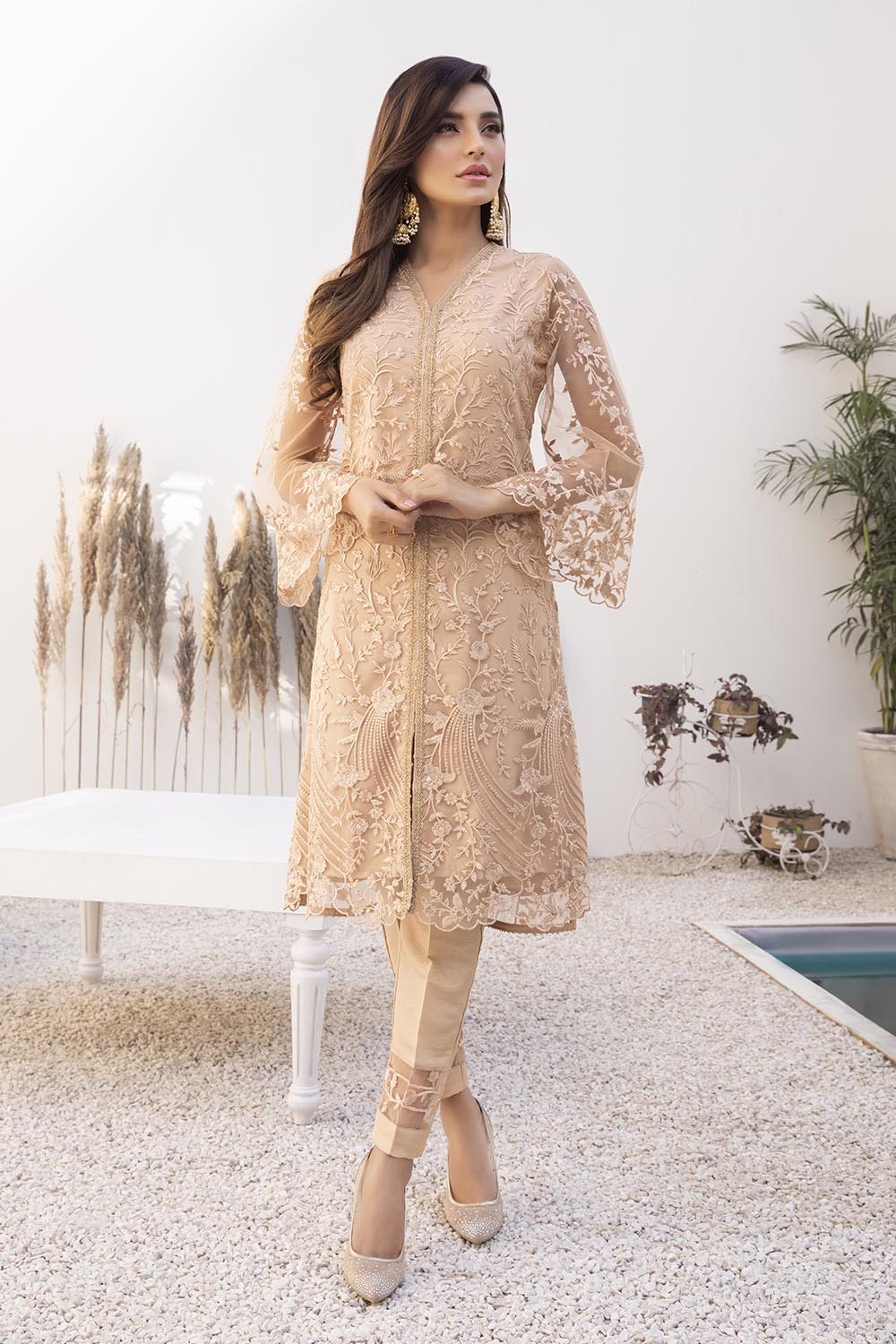 Azure luxury kurti - Regal Beige