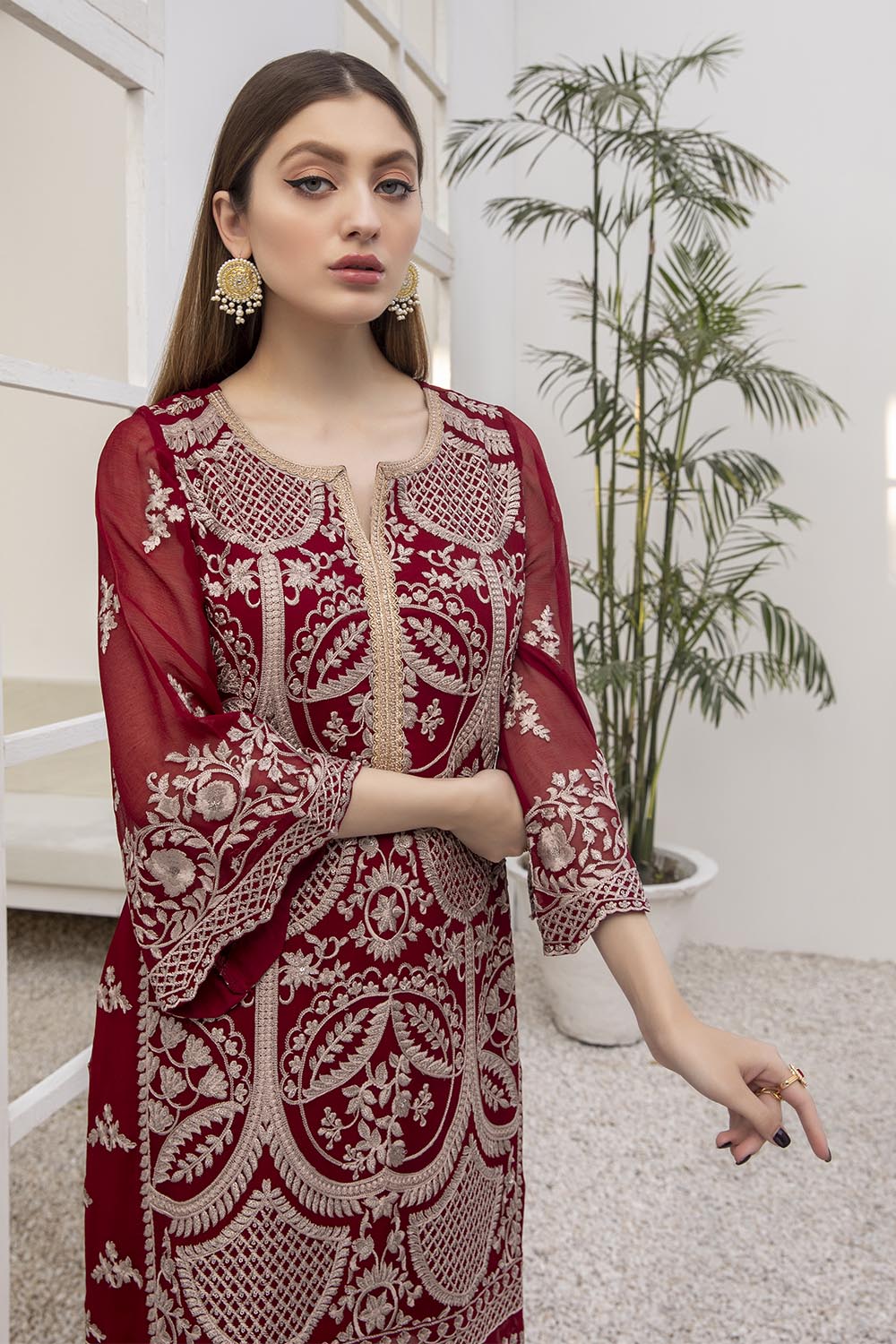 Azure luxury kurti - Rouge Gold