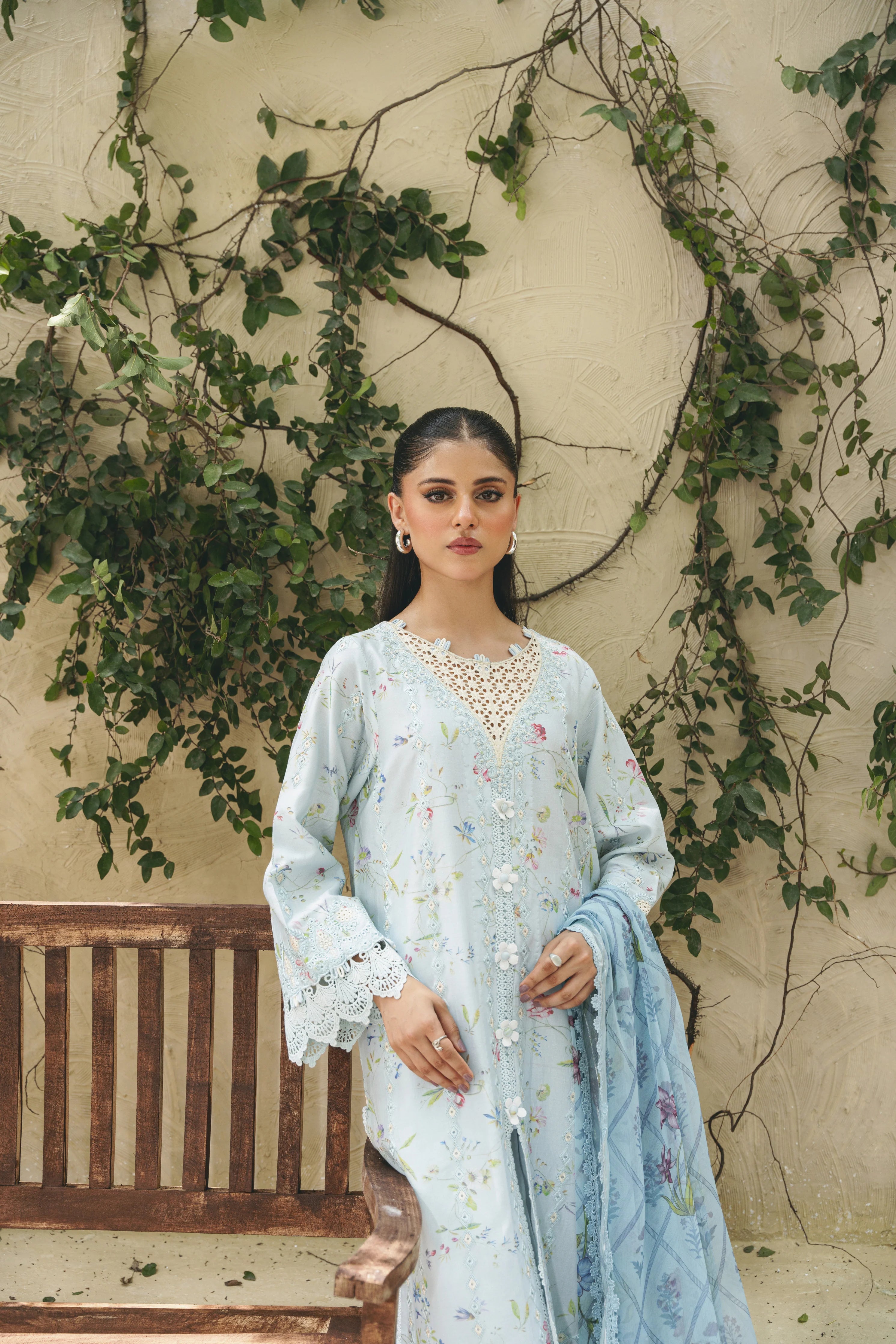 Shezlin chikankari unstitched lawn suits 2025 - Aylin(Af-06)
