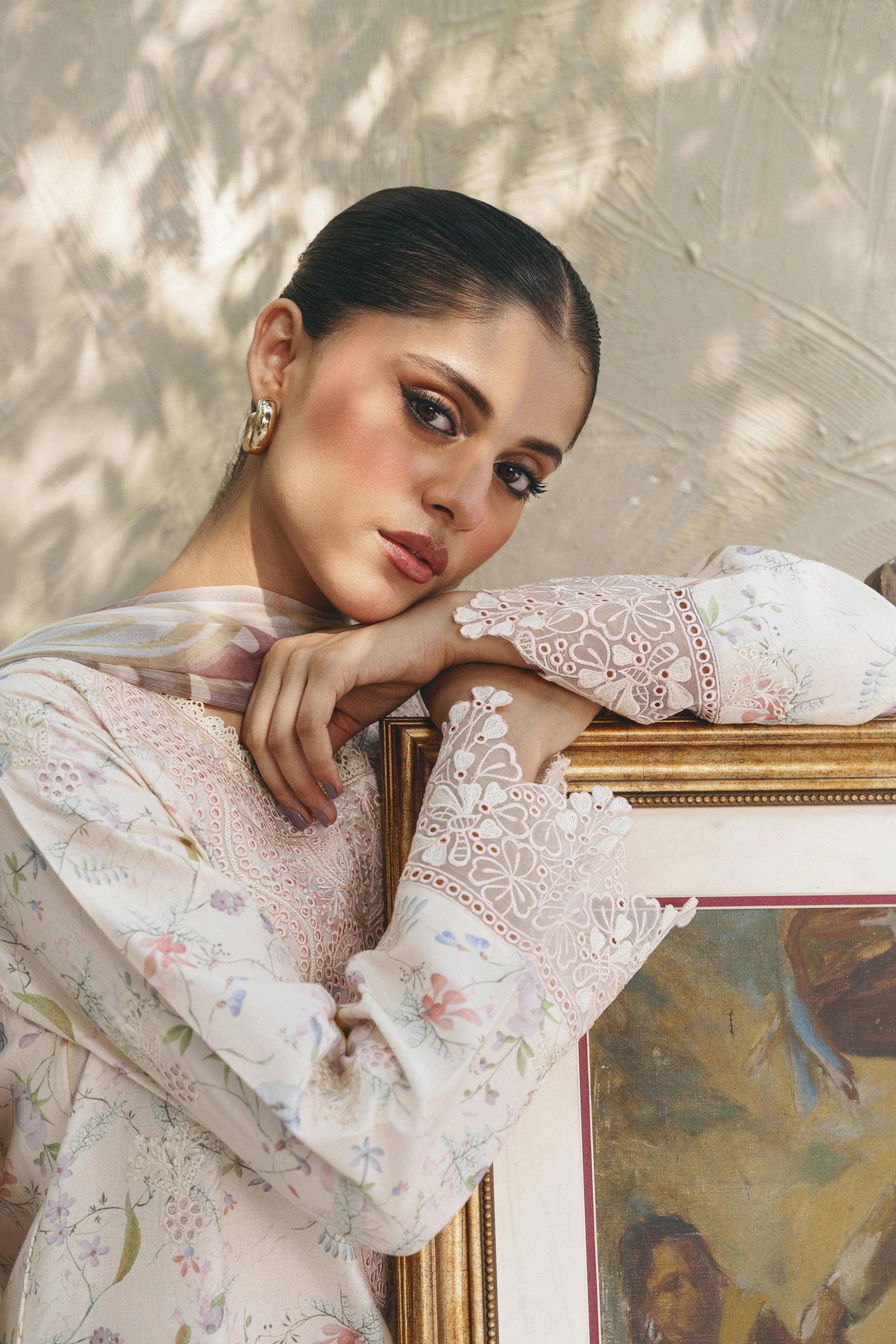 Shezlin chikankari unstitched lawn suits 2025 - Eva(Af-09)