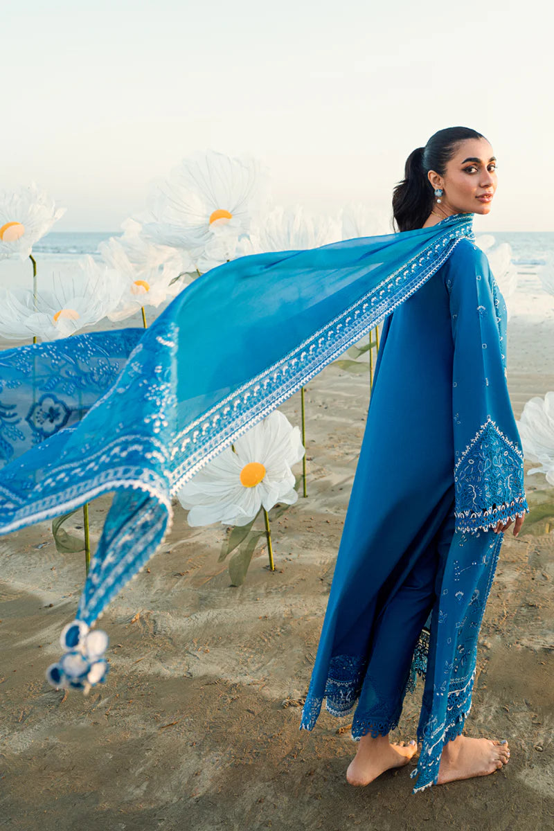 Qalamkar Sahil luxury unstitched lawn suits 2025 - FK-03