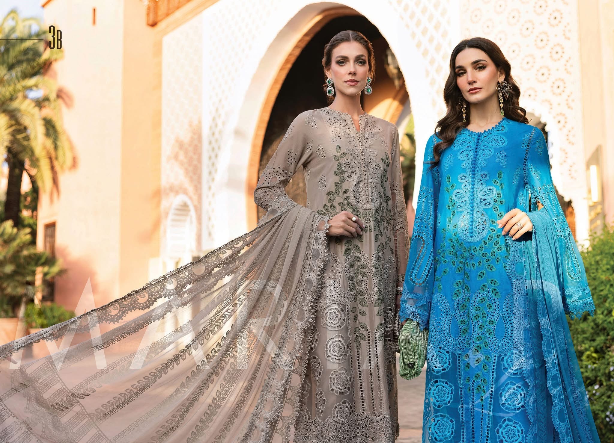 Maria B luxury lawn suits 2025 - 3B