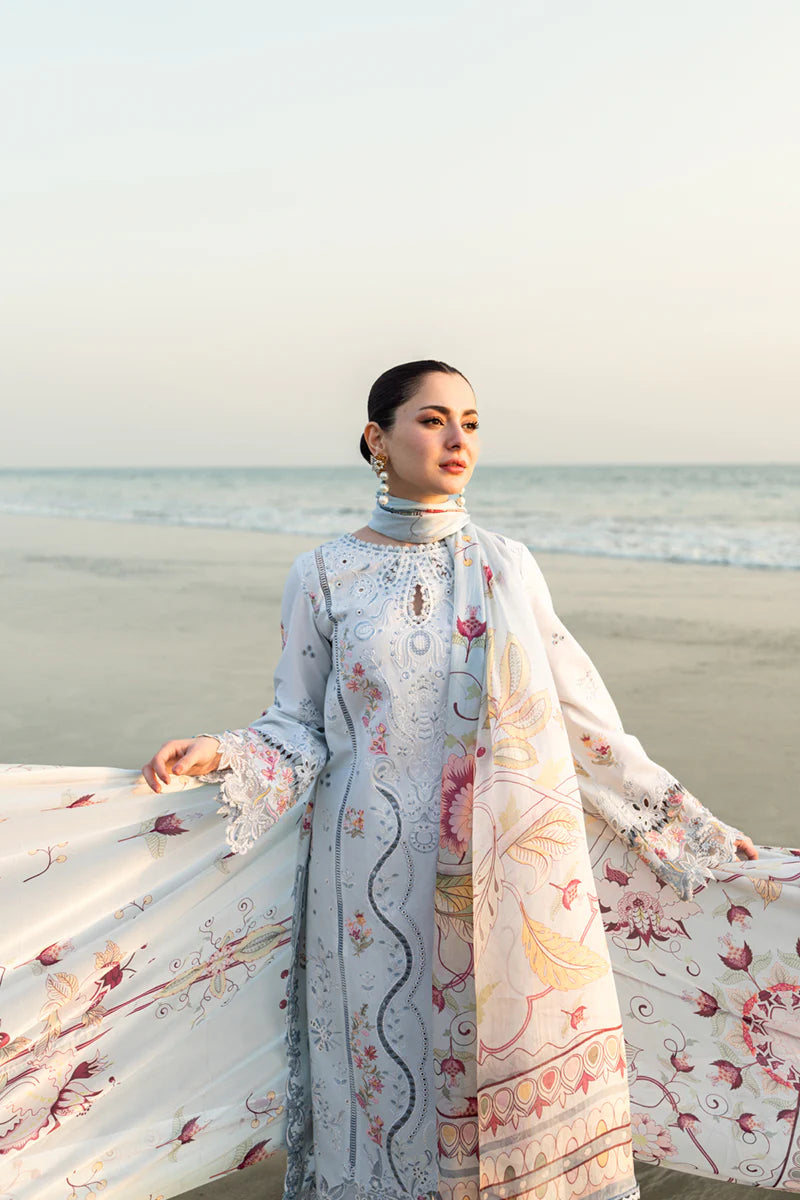 Qalamkar Sahil luxury unstitched lawn suits 2025 - FK-02