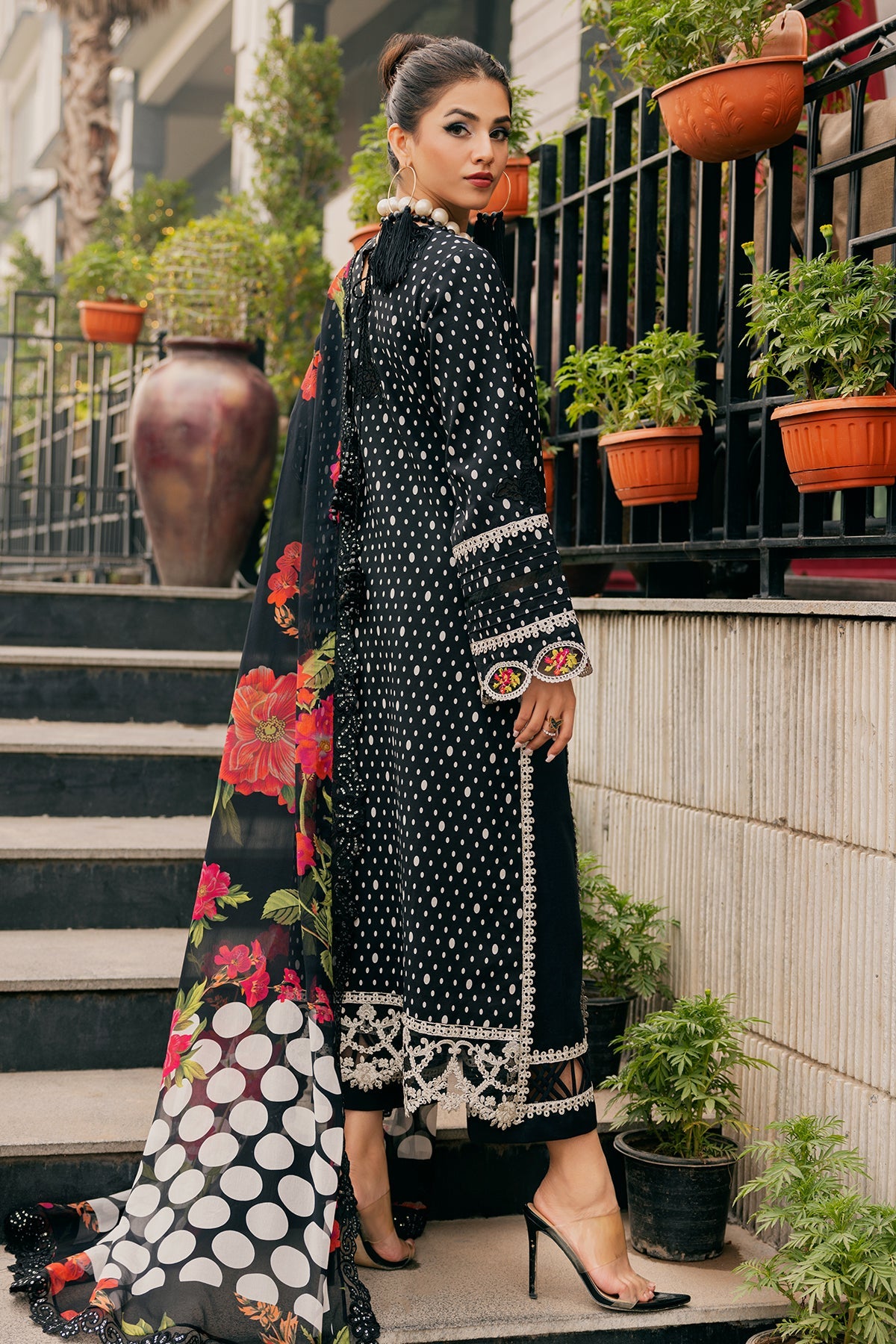 Charizma swissmiss embroidered Swiss voile unstitched lawn suits - CSM5-01