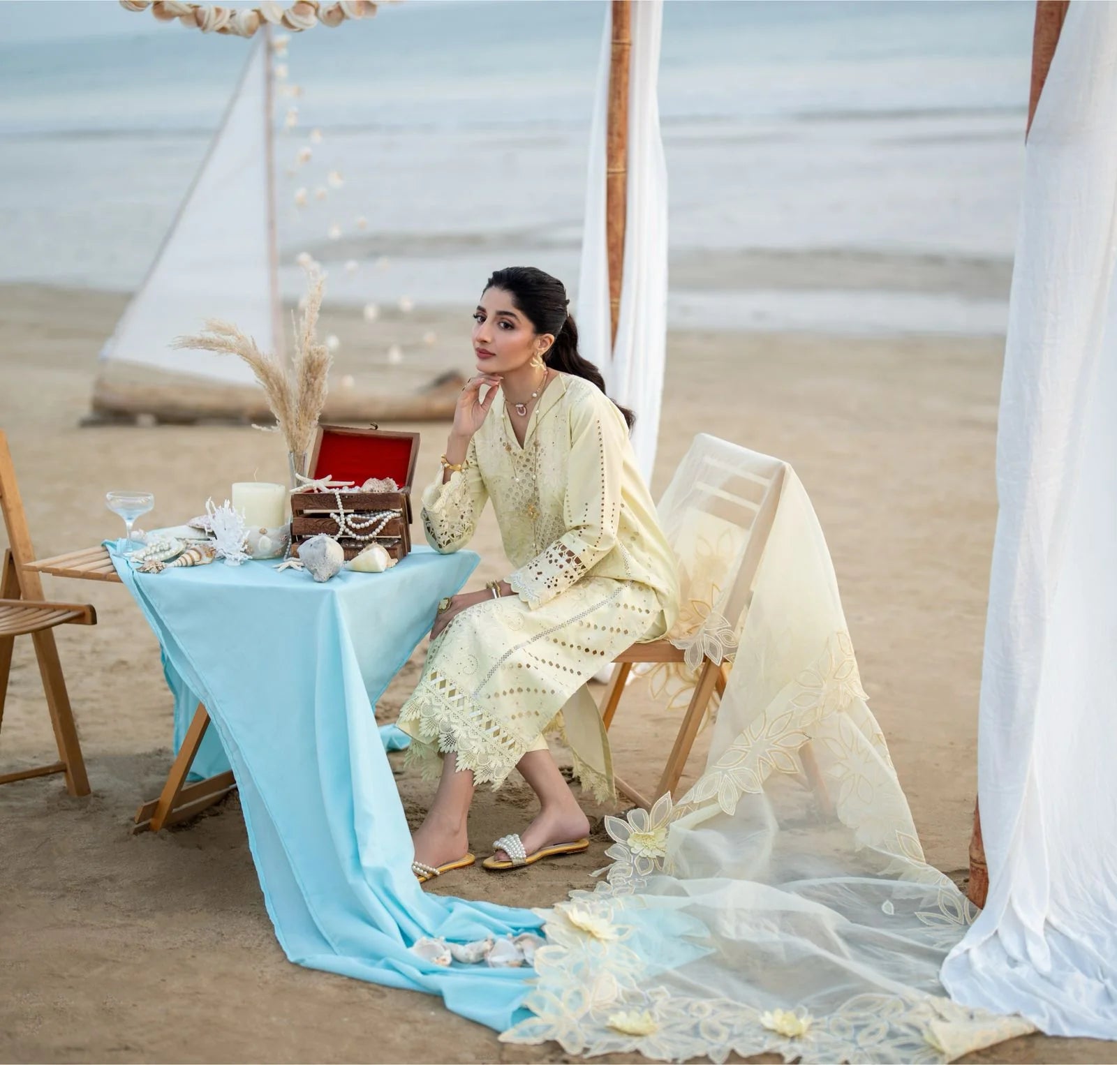 Saagar by aabyaan luxury festive unstitched lawn suits 2025 |Sofina - AS-07