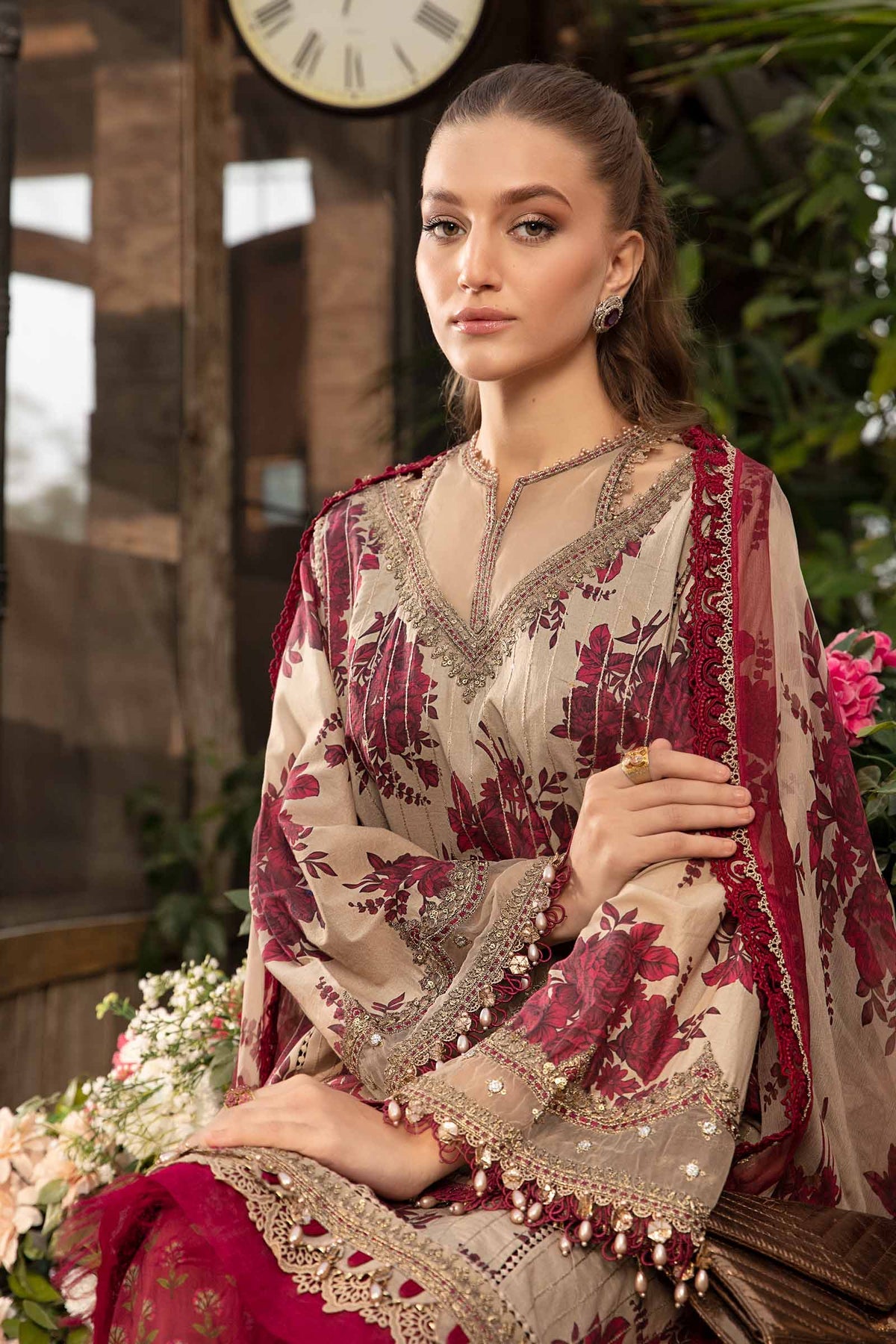 MARIA B M.Prints | Spring Summer Lawn Suits : 2024 | 10A