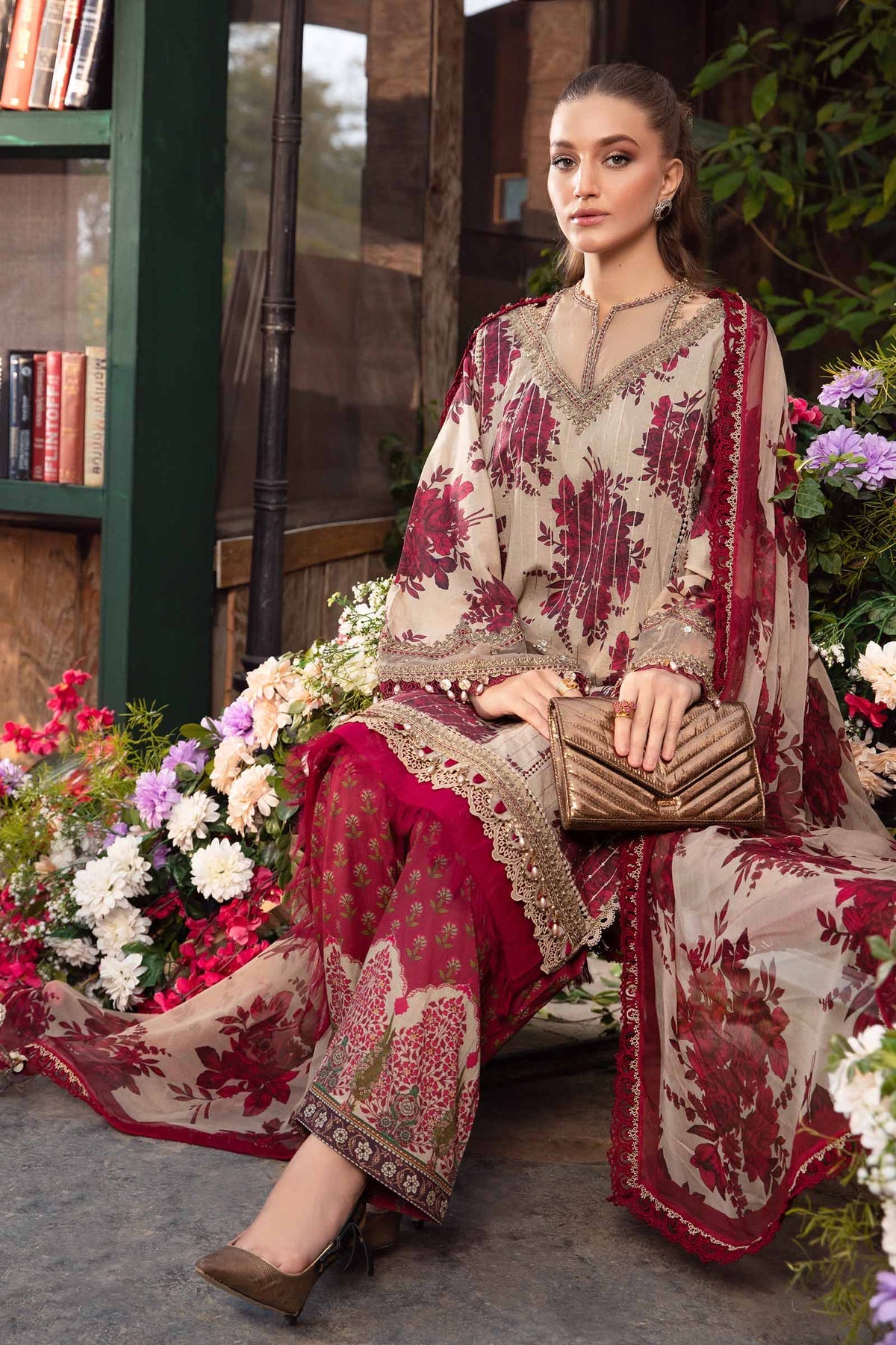 MARIA B M.Prints | Spring Summer Lawn Suits : 2024 | 10A