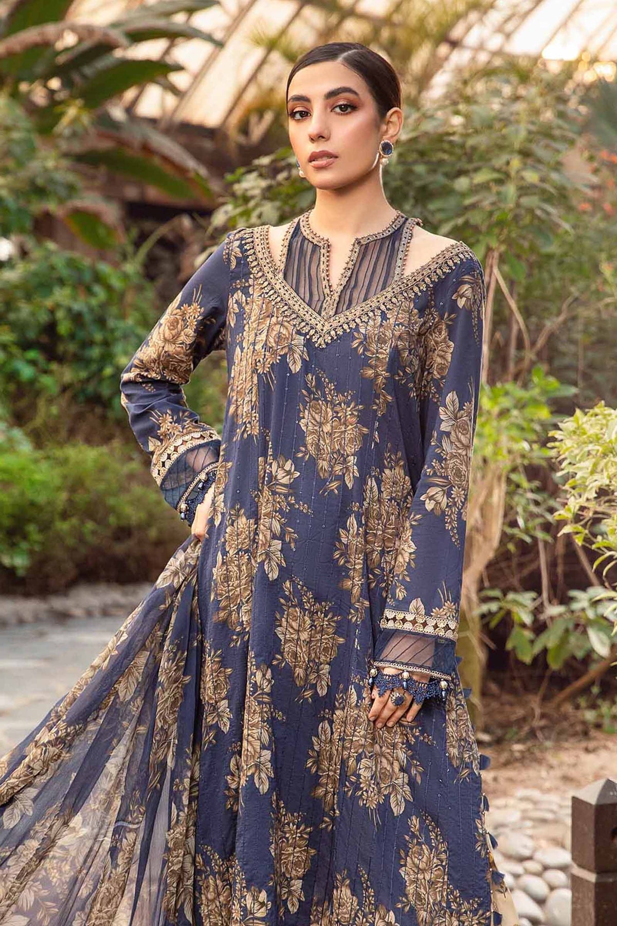 MARIA B M.Prints | Spring Summer Lawn Suits : 2024 | 10B