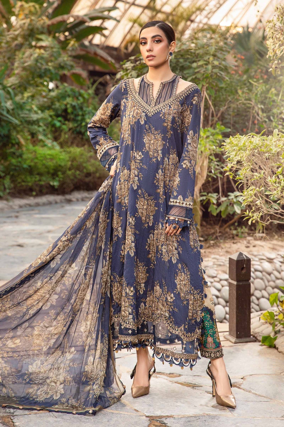 MARIA B M.Prints | Spring Summer Lawn Suits : 2024 | 10B