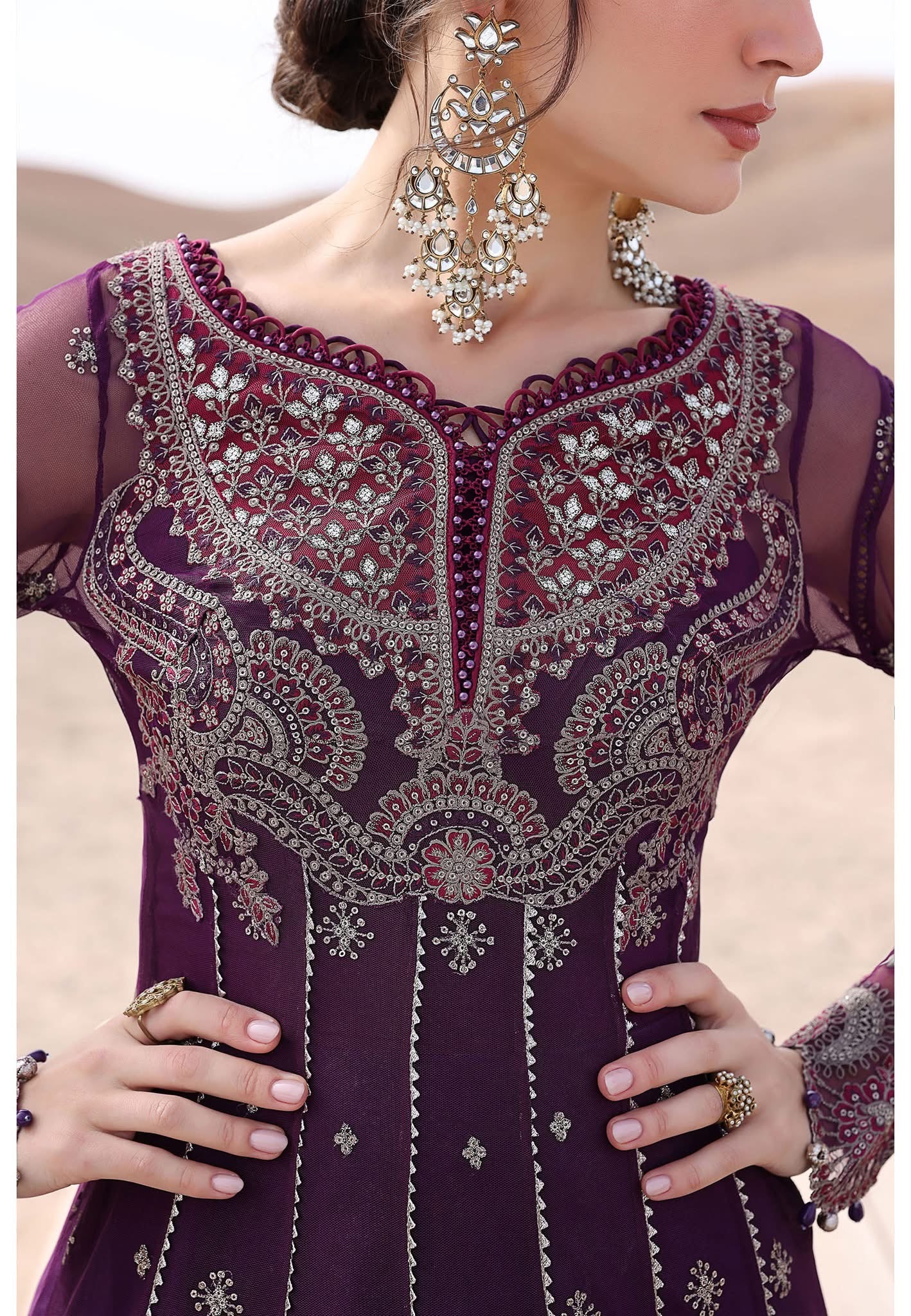 Maria B luxury lawn suits 2025 - 7B