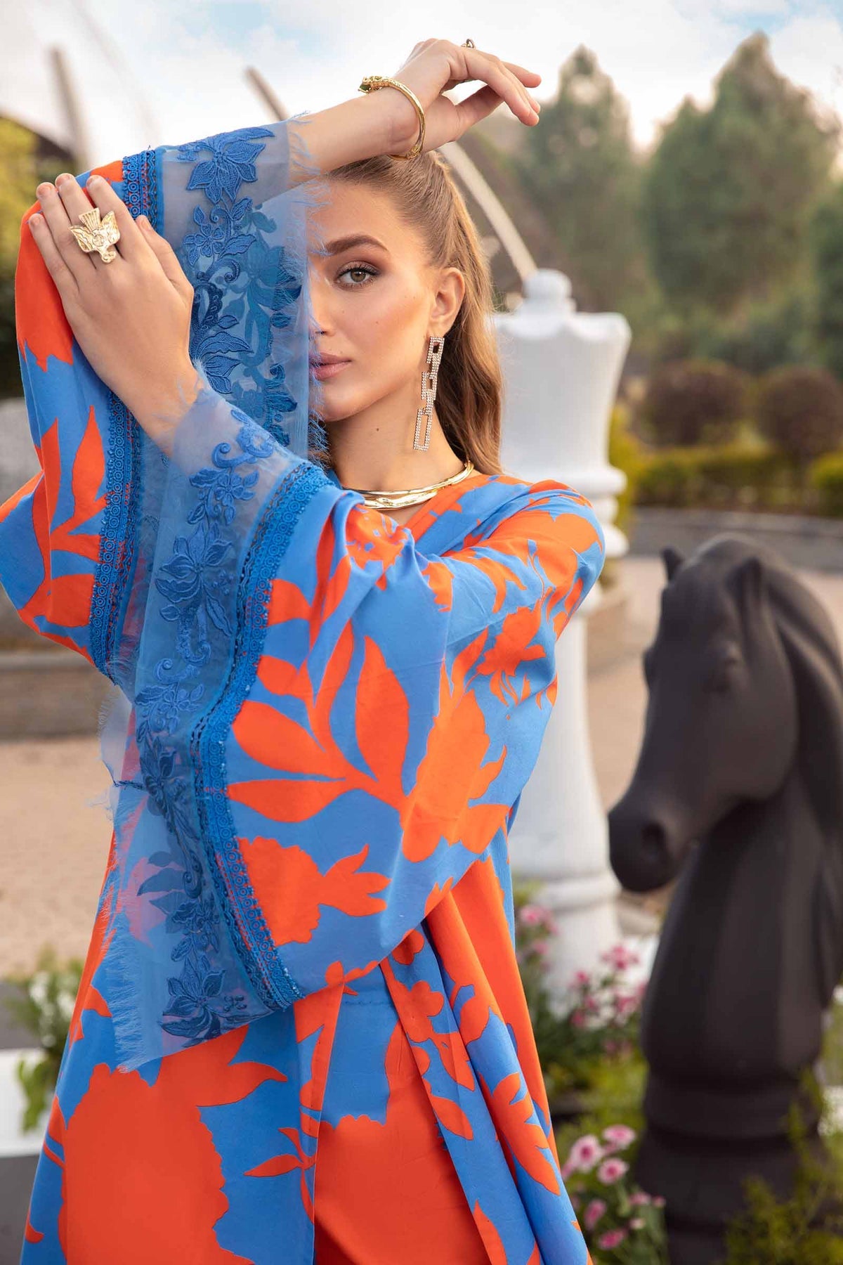 MARIA B M.Prints | Spring Summer Lawn Suits : 2024 | 11B