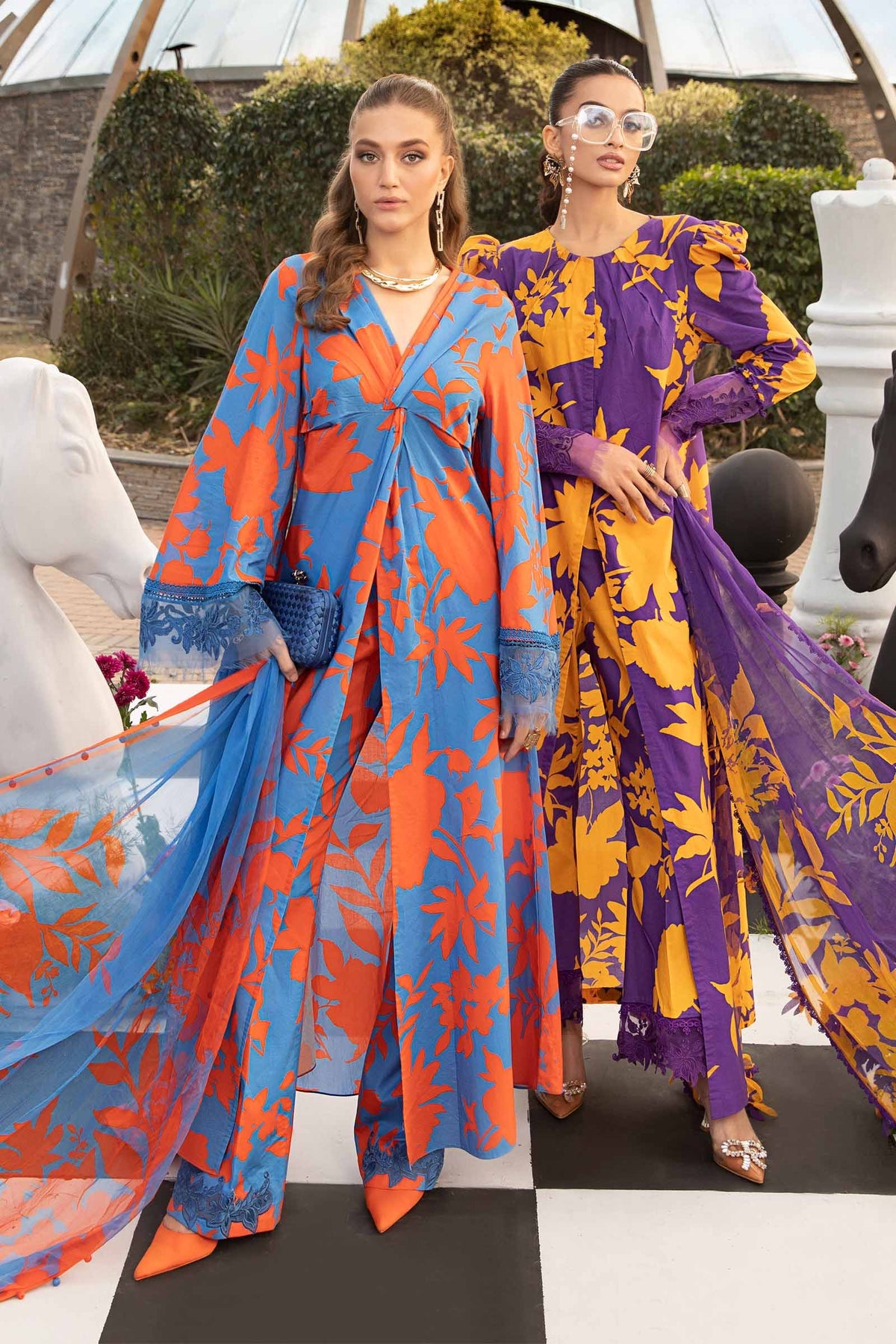MARIA B M.Prints | Spring Summer Lawn Suits : 2024 | 11B