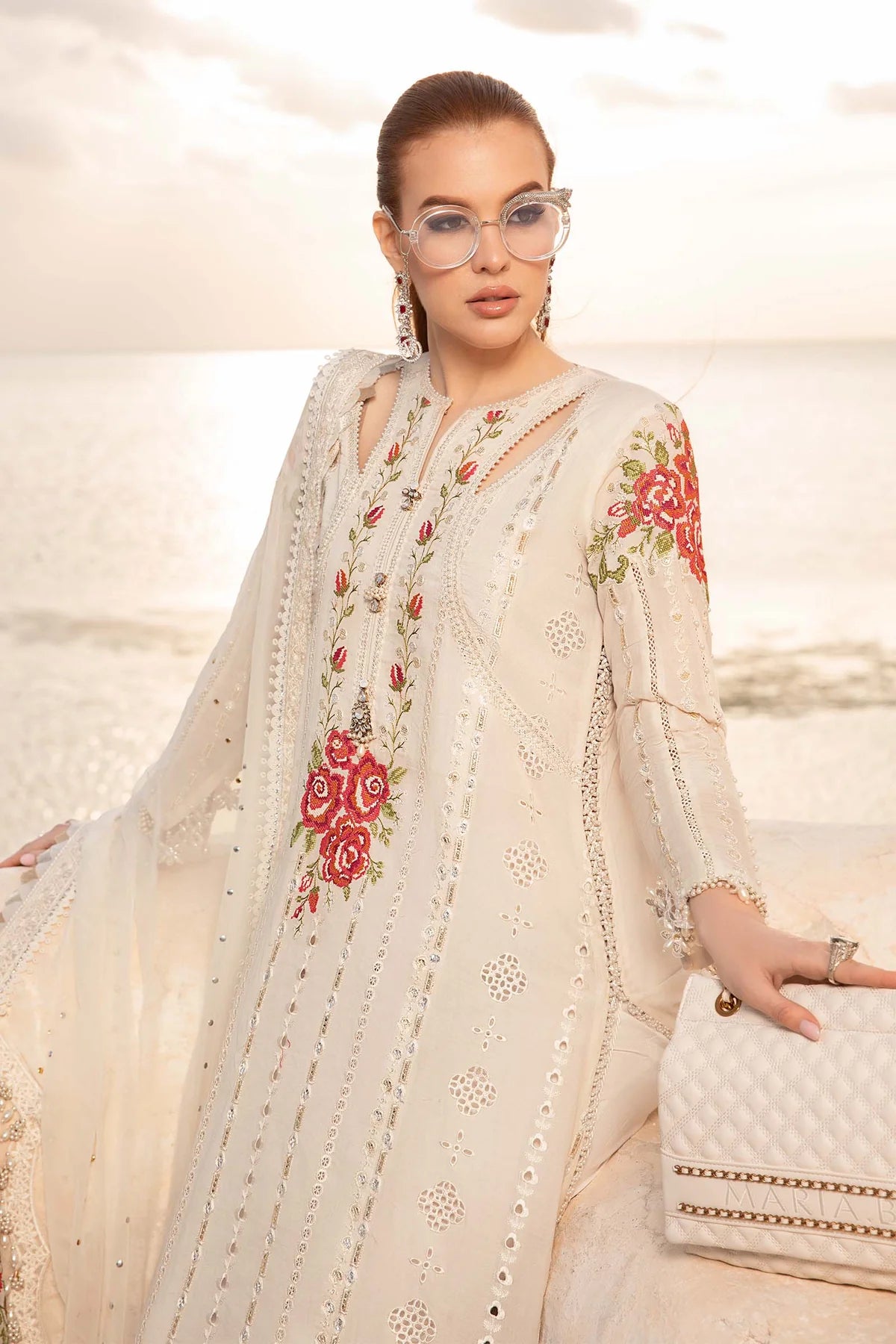 MARIA B Luxury Lawn Suits | 2024 | 12A