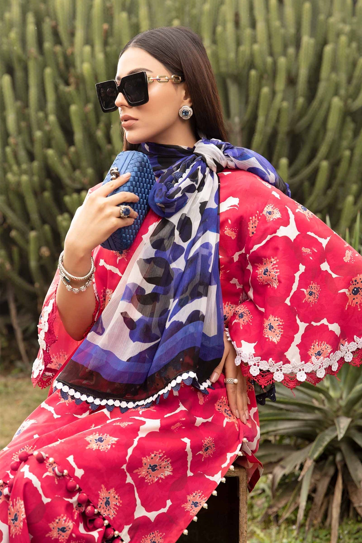MARIA B M.Prints | Spring Summer Lawn Suits : 2024 | 12A