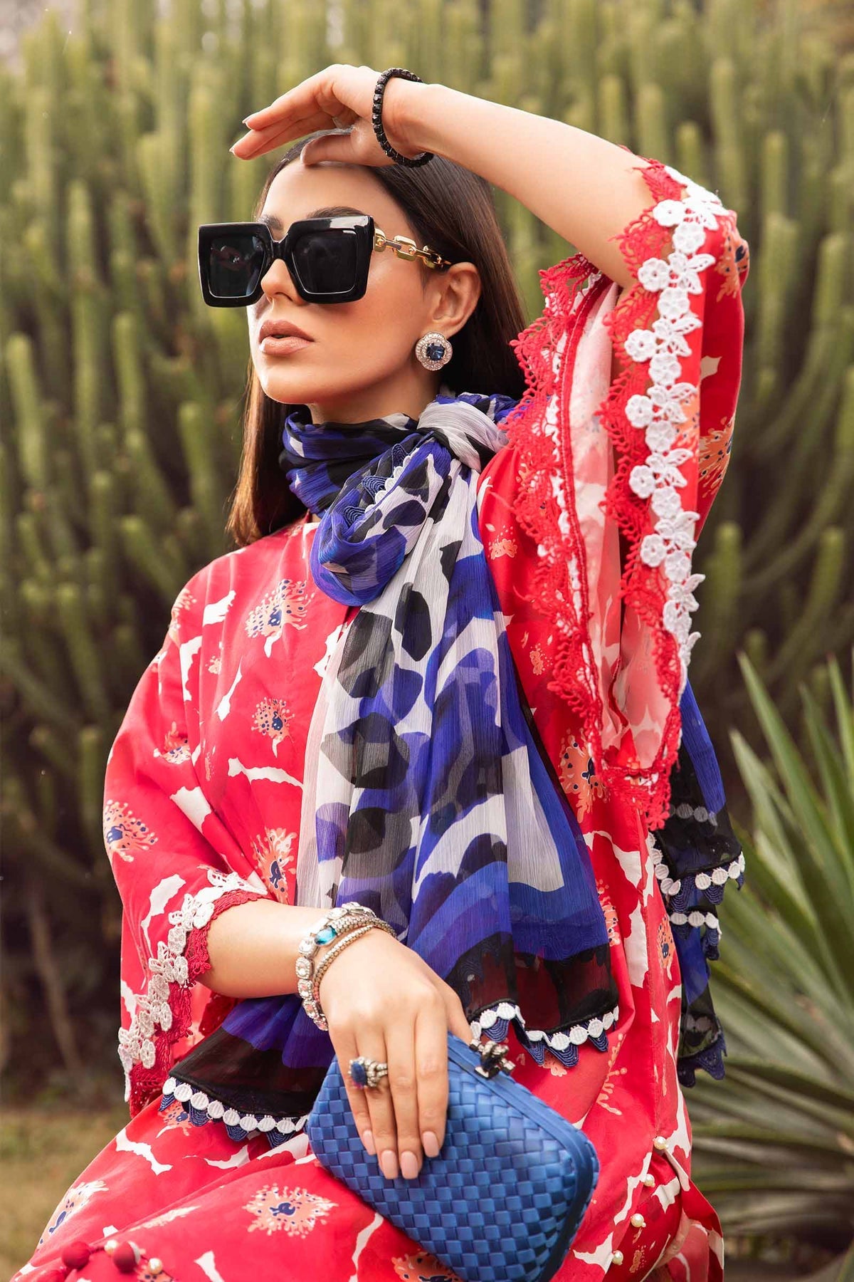 MARIA B M.Prints | Spring Summer Lawn Suits : 2024 | 12A