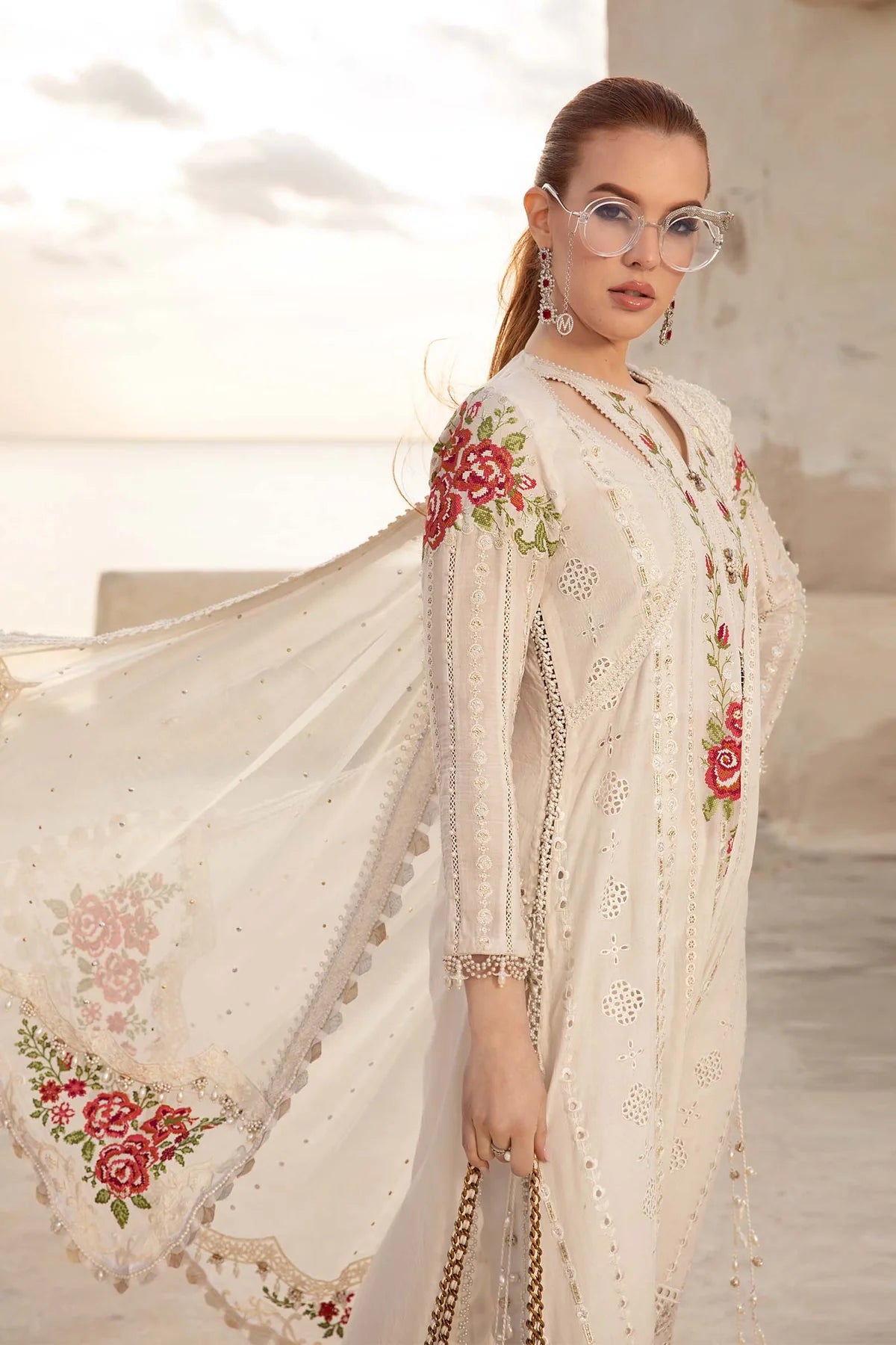 MARIA B Luxury Lawn Suits | 2024 | 12A