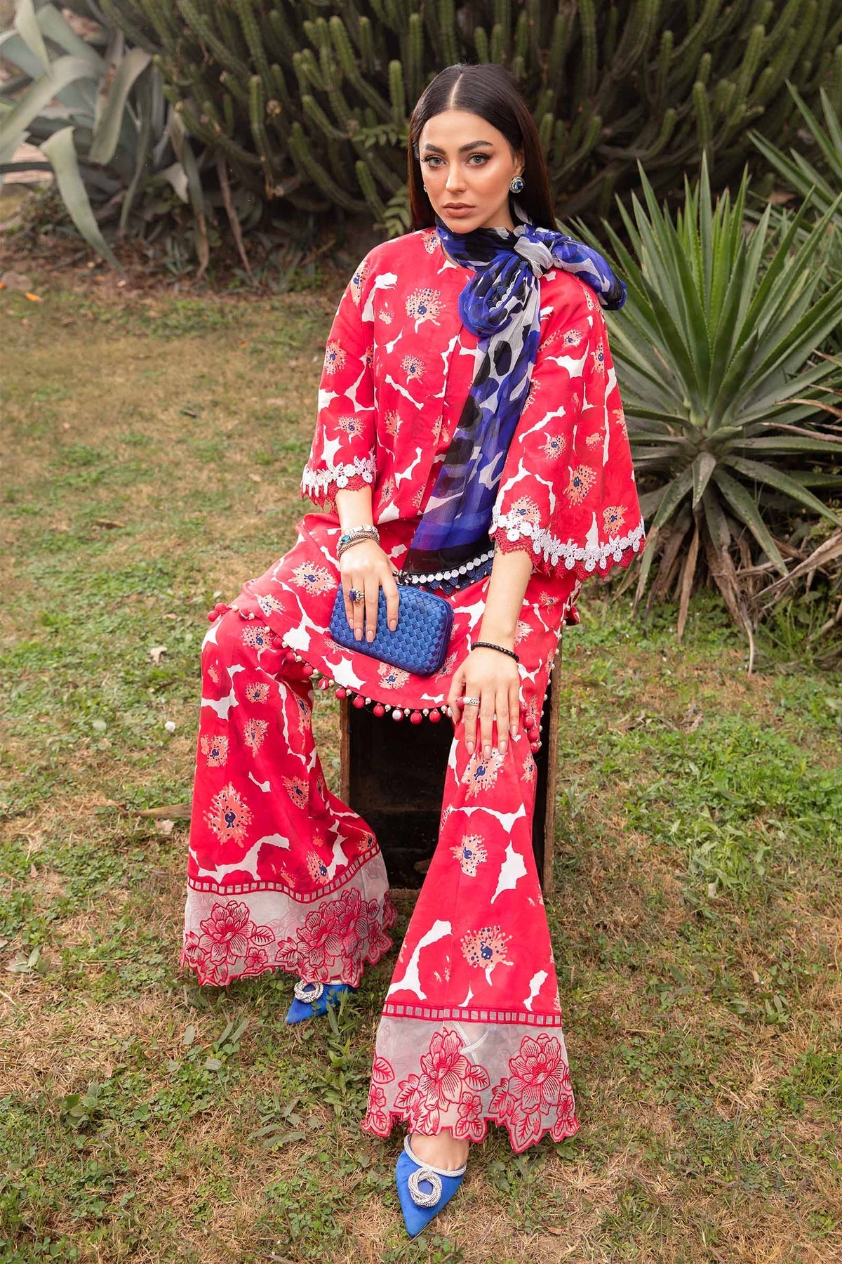 MARIA B M.Prints | Spring Summer Lawn Suits : 2024 | 12A