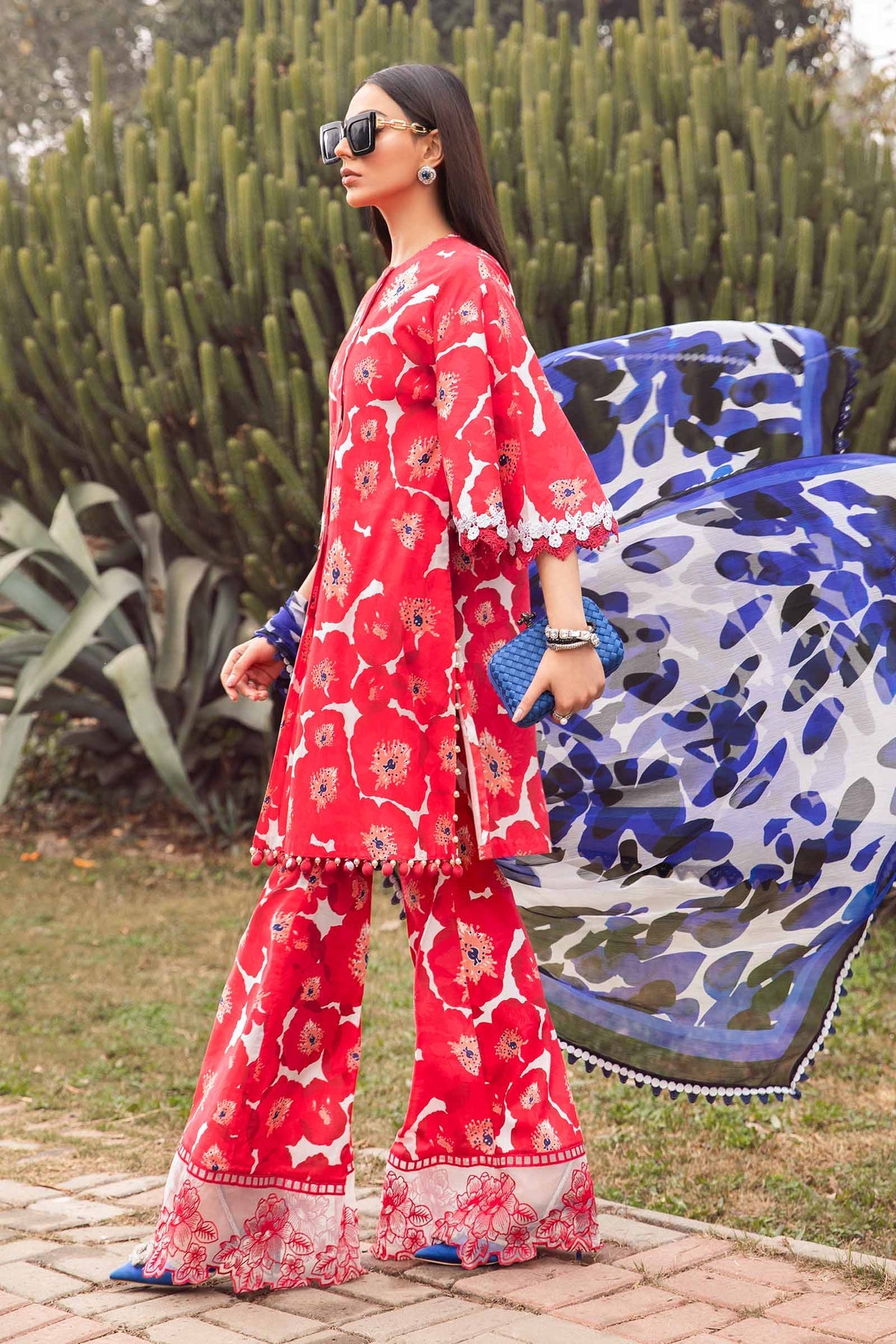 MARIA B M.Prints | Spring Summer Lawn Suits : 2024 | 12A