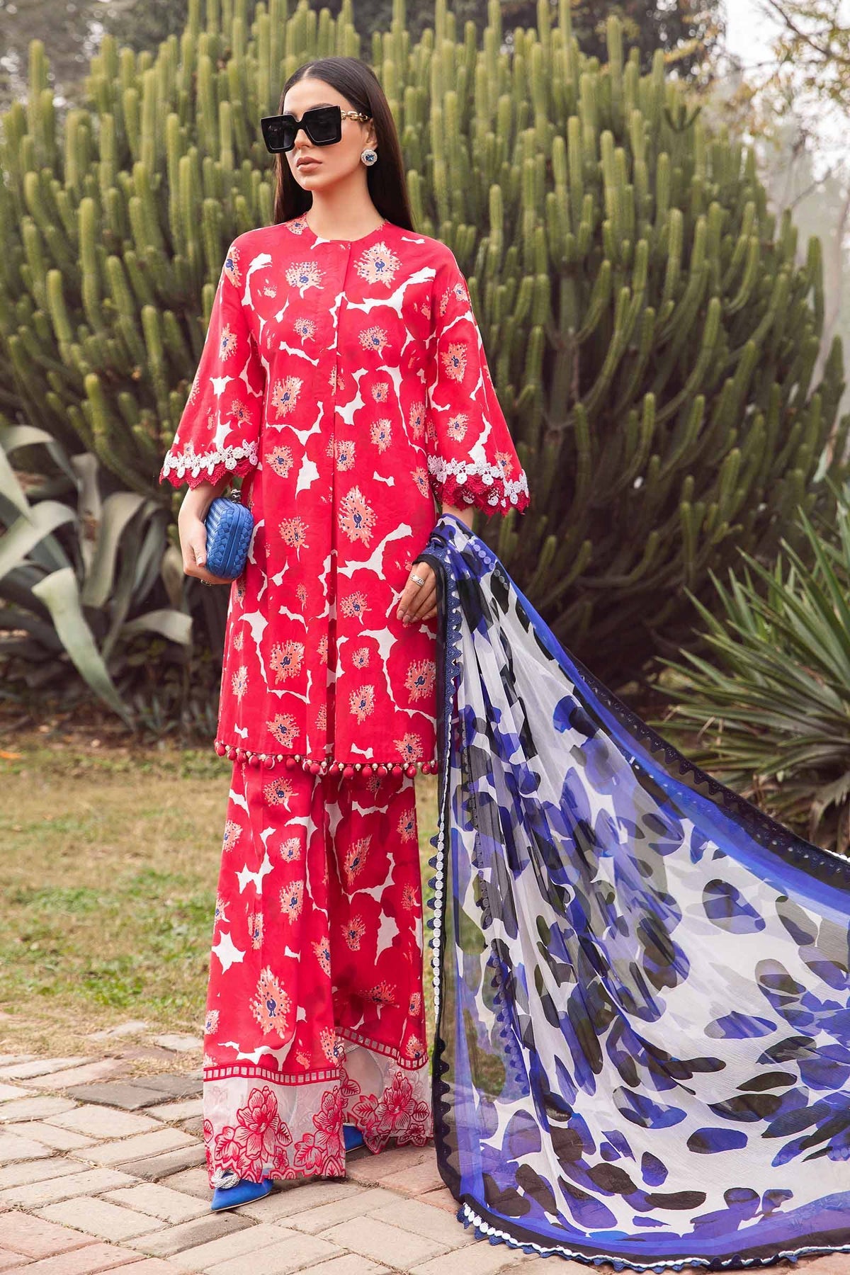 MARIA B M.Prints | Spring Summer Lawn Suits : 2024 | 12A