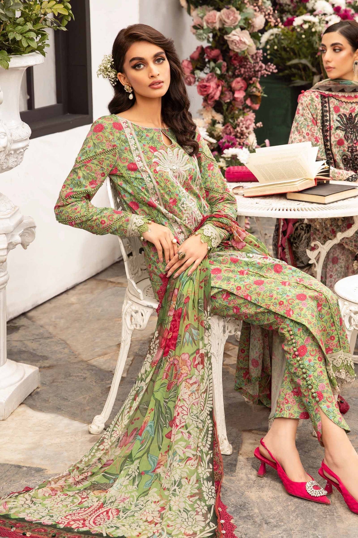 MARIA B M.Prints | Spring Summer Lawn Suits : 2024 | 13B
