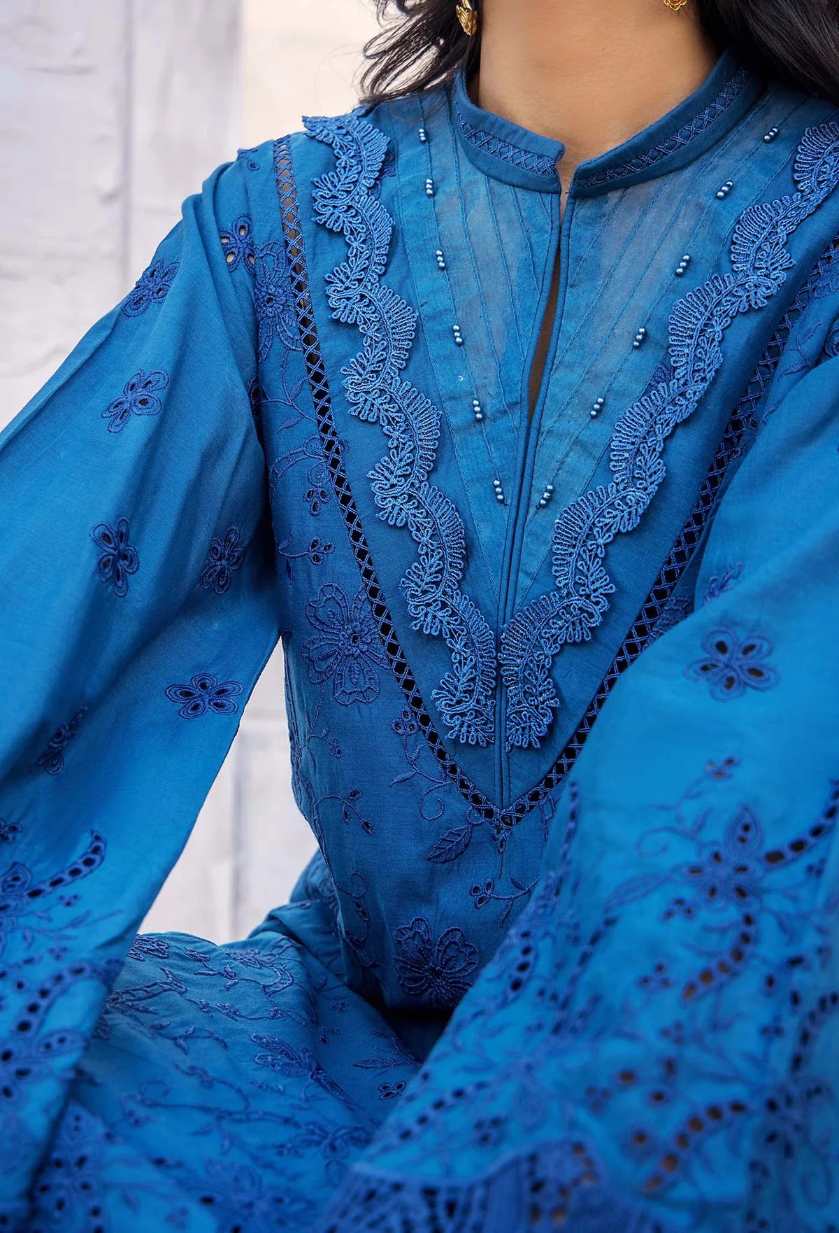 Adan’s Libas Lasserkari unstitched lawn suits 2025 - 3903
