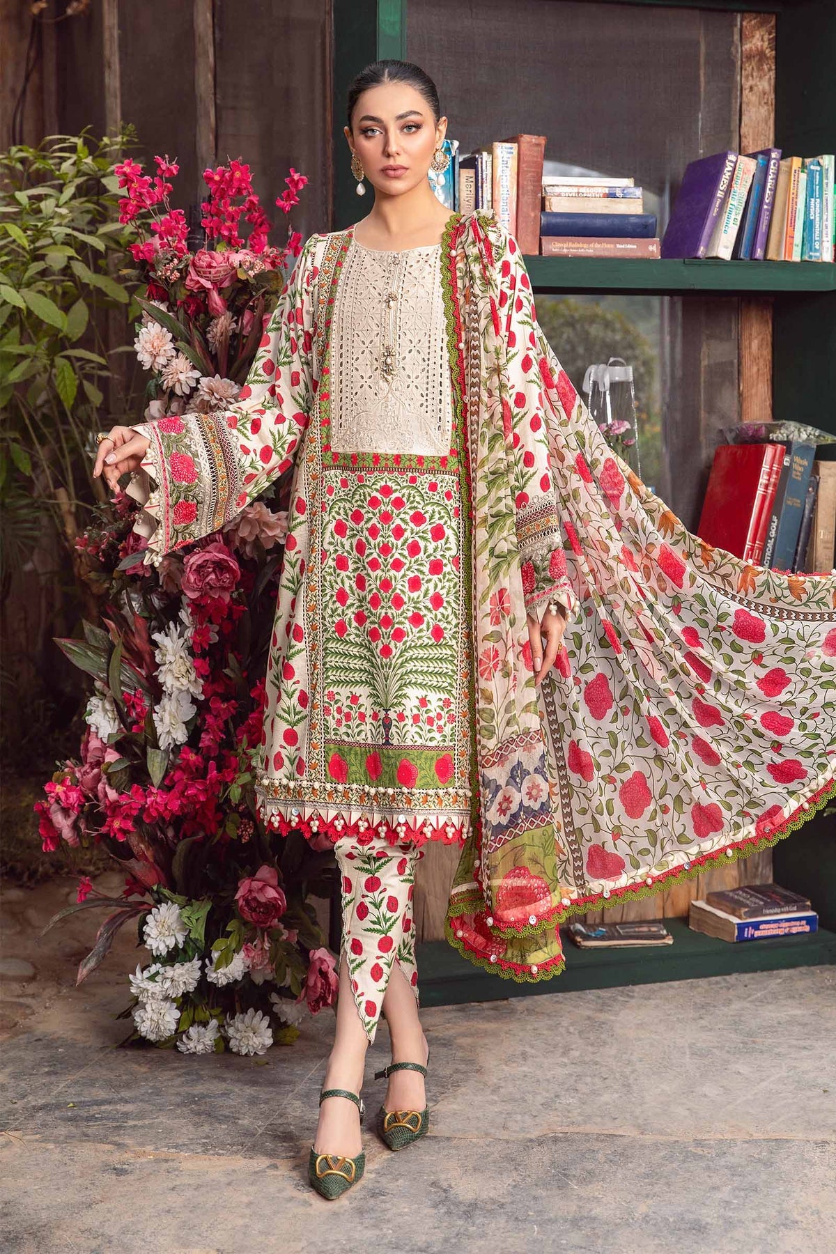 MARIA B M.Prints | Spring Summer Lawn Suits : 2024 | 14A