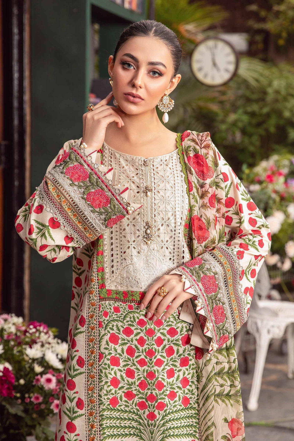 MARIA B M.Prints | Spring Summer Lawn Suits : 2024 | 14A