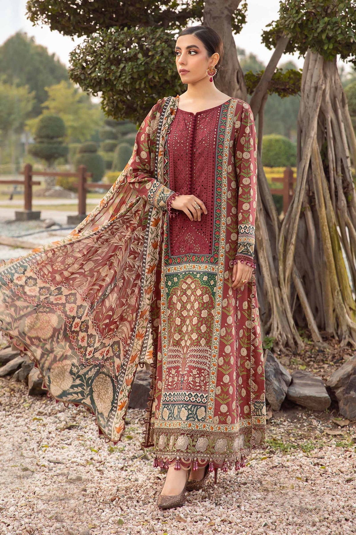 MARIA B M.Prints | Spring Summer Lawn Suits : 2024 | 14B