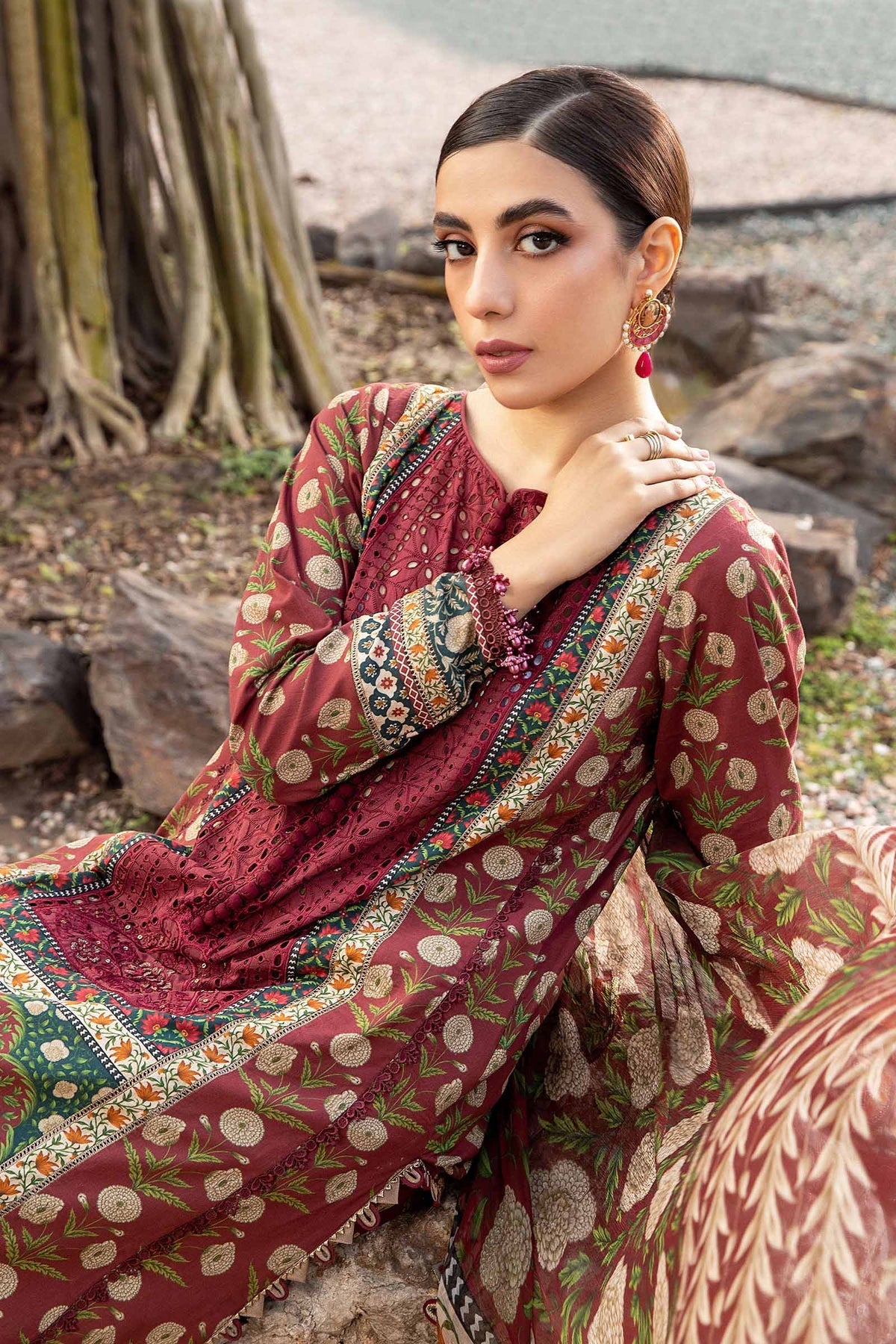 MARIA B M.Prints | Spring Summer Lawn Suits : 2024 | 14B