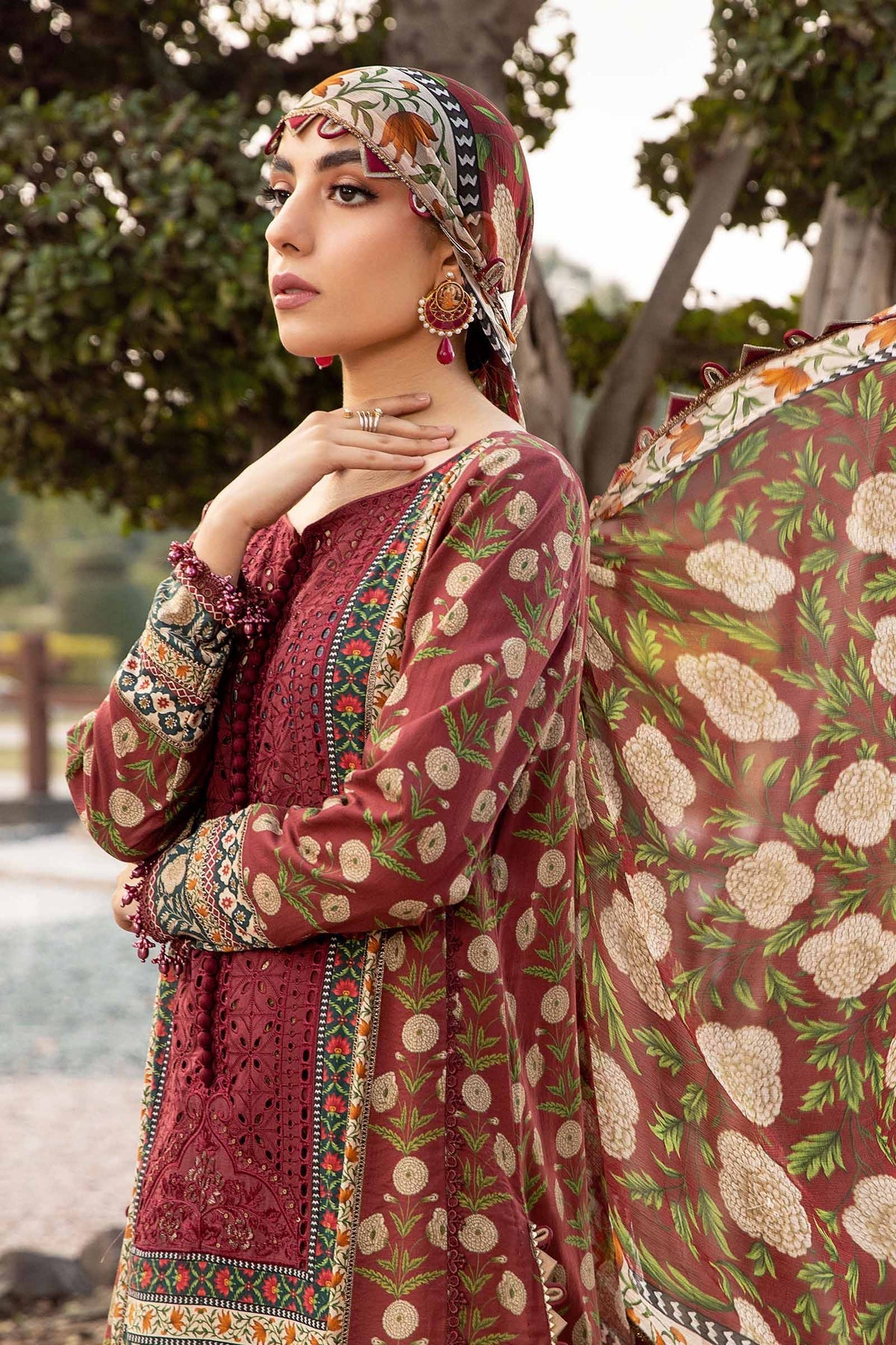 MARIA B M.Prints | Spring Summer Lawn Suits : 2024 | 14B