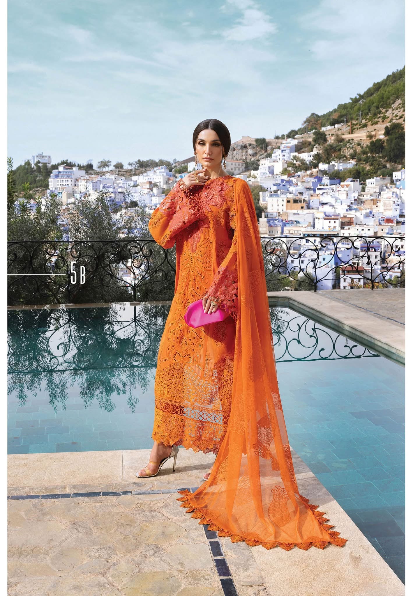 Maria B luxury lawn suits 2025 - 5B