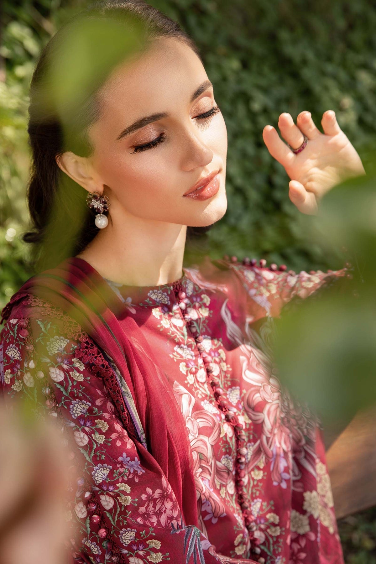 Maria B Mprints spring summer unstitched lawn suits 2025 | 14B