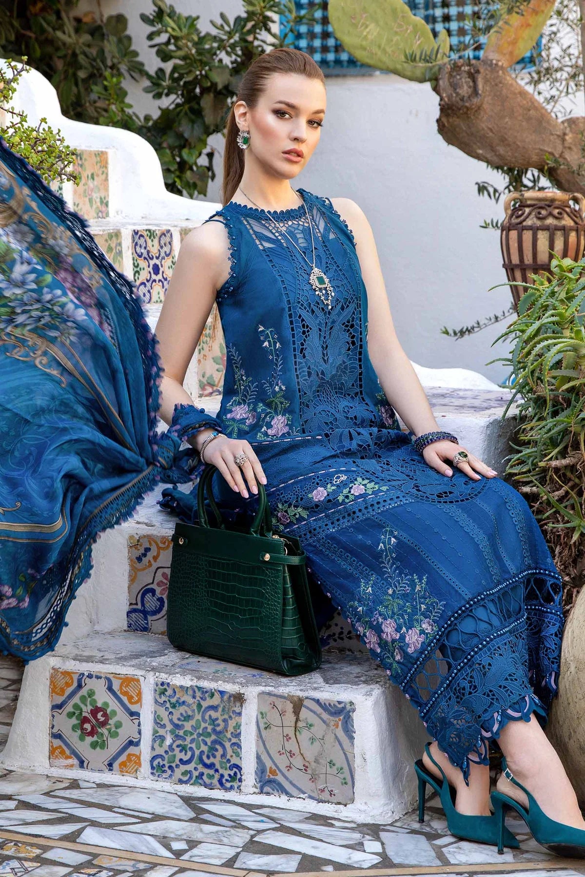 MARIA B Luxury Lawn Suits | 2024 | 15A