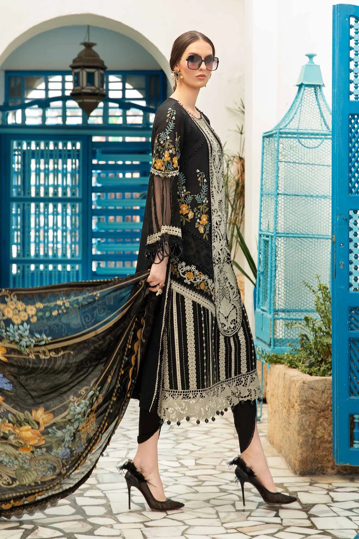 MARIA B Luxury Lawn Suits | 2024 | 15B