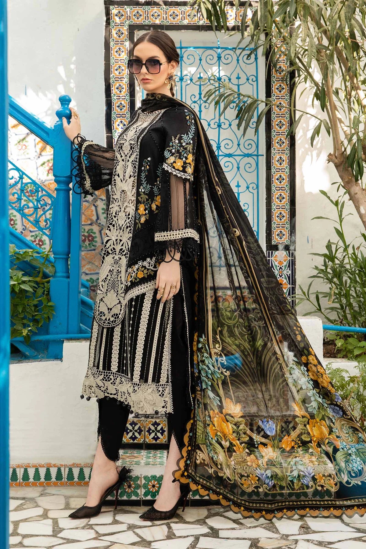 MARIA B Luxury Lawn Suits | 2024 | 15B