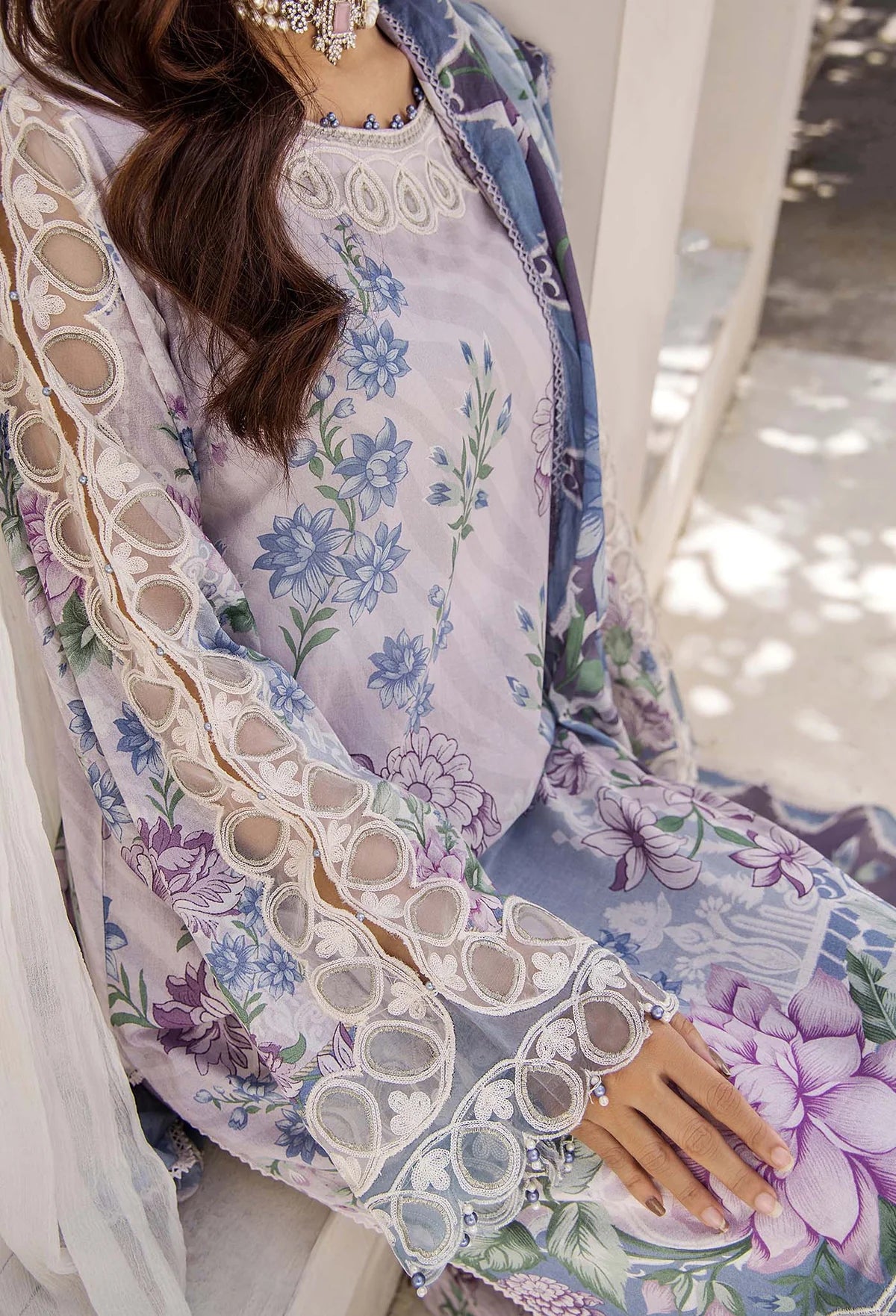 Adan libas prints unstitched lawn suits 2025 - 1100