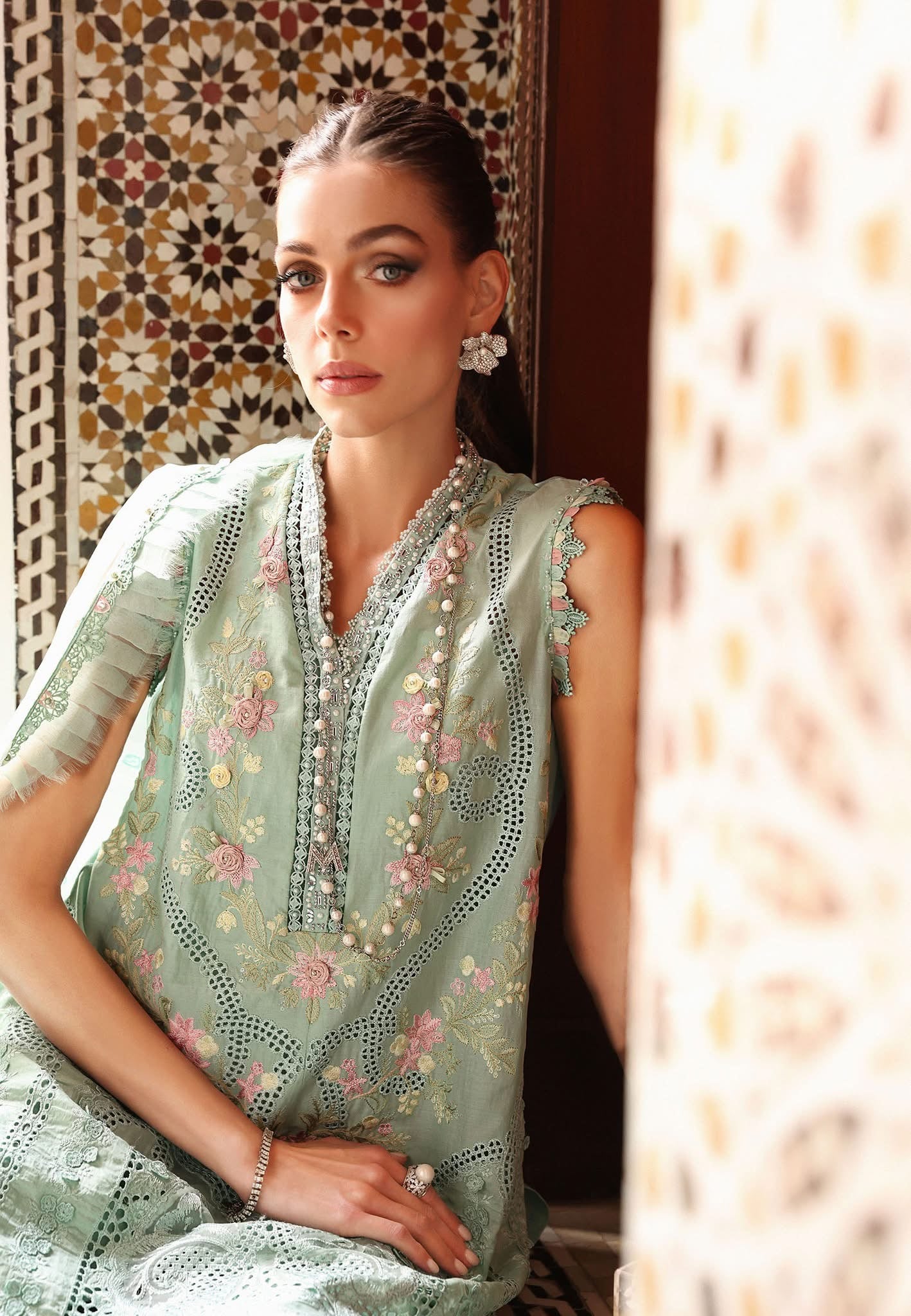 Maria B luxury lawn suits 2025 - 14A