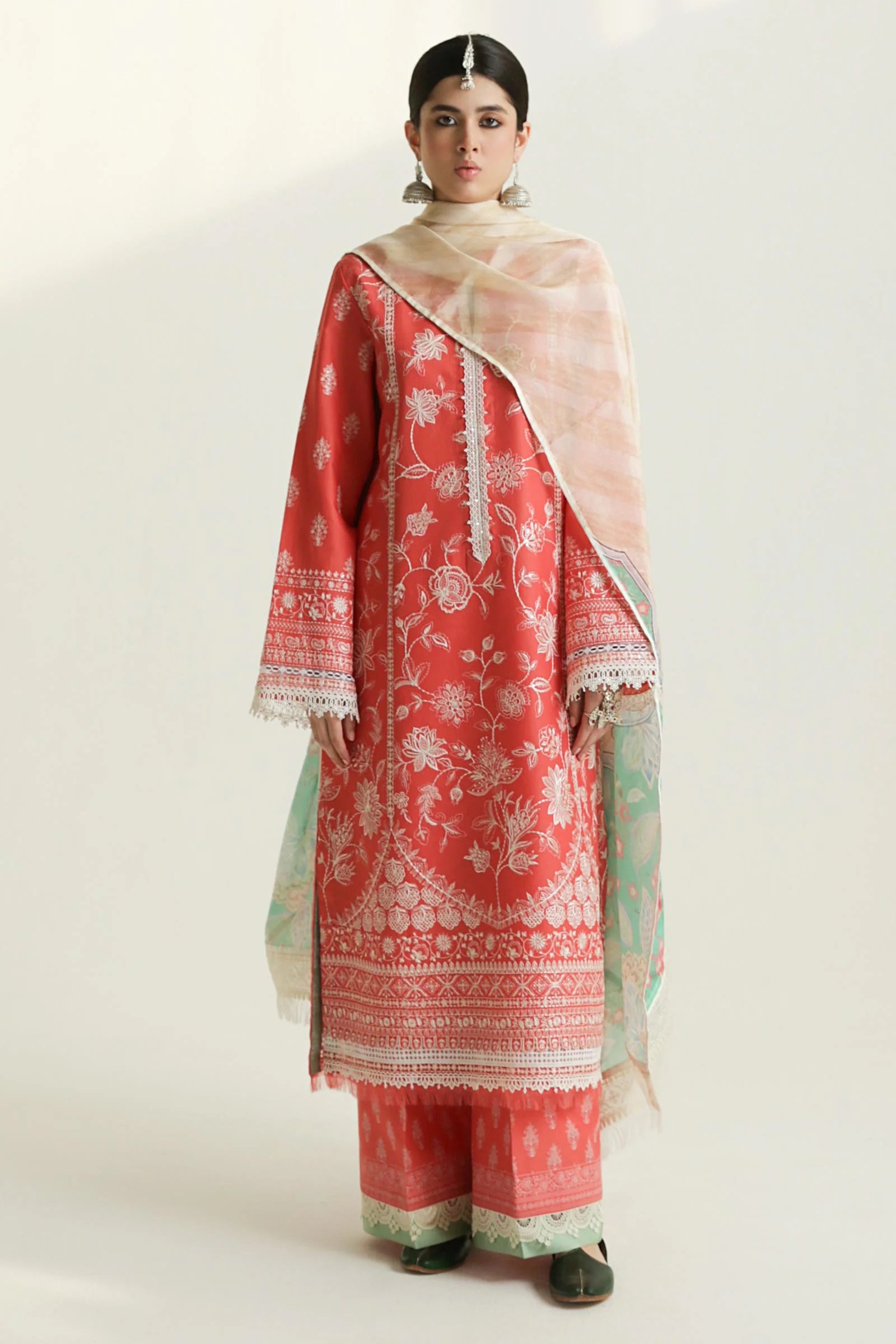 Zara Shahjahan Luxury Lawn Suits | 2024 | MAHI-1A