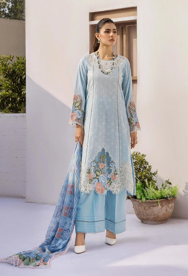 Adan’s libas rumi unstitched schiffli lawn suits 2025-04