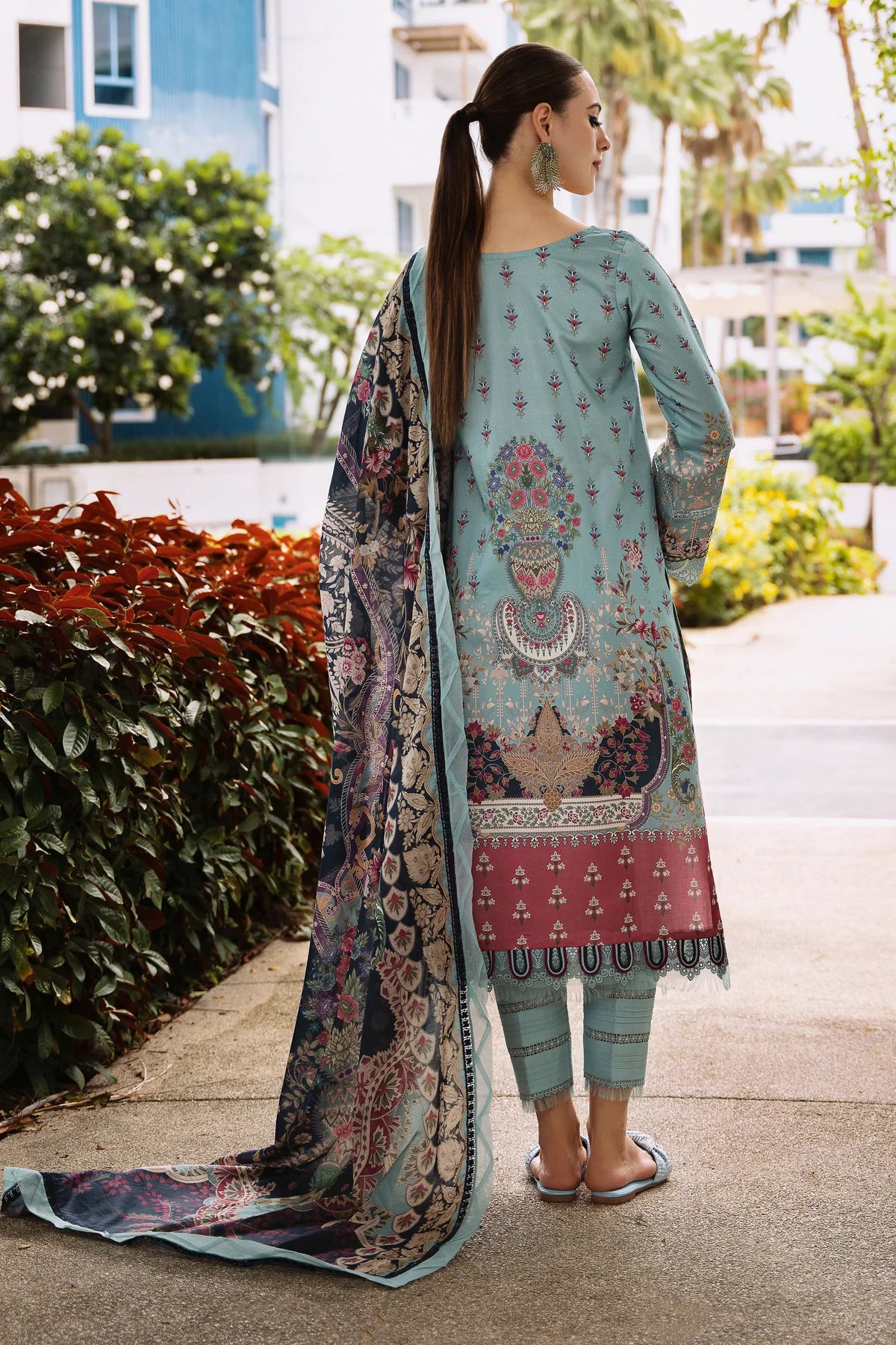 Jade urbane unstitched printed lawn suits - 20614A