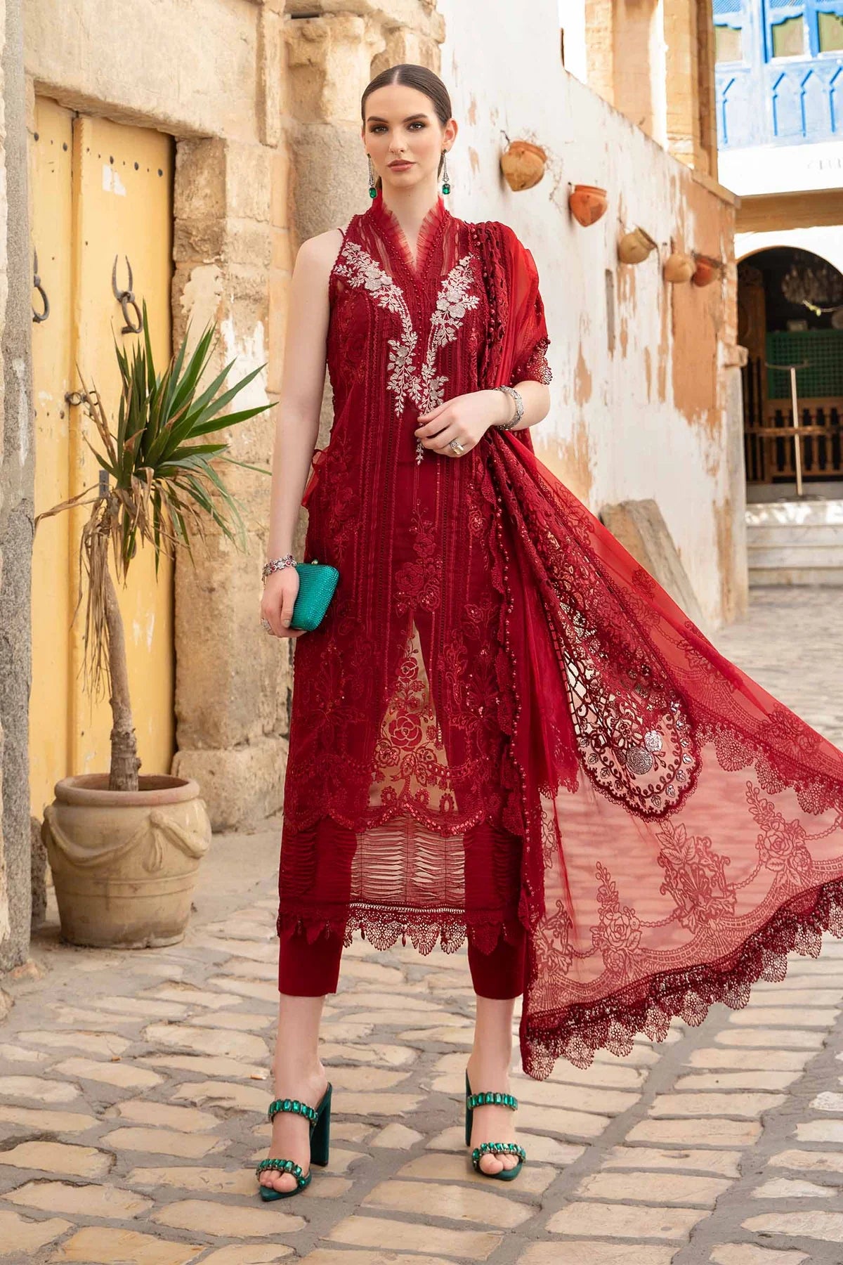 MARIA B Luxury Lawn Suits | 2024 | 1B