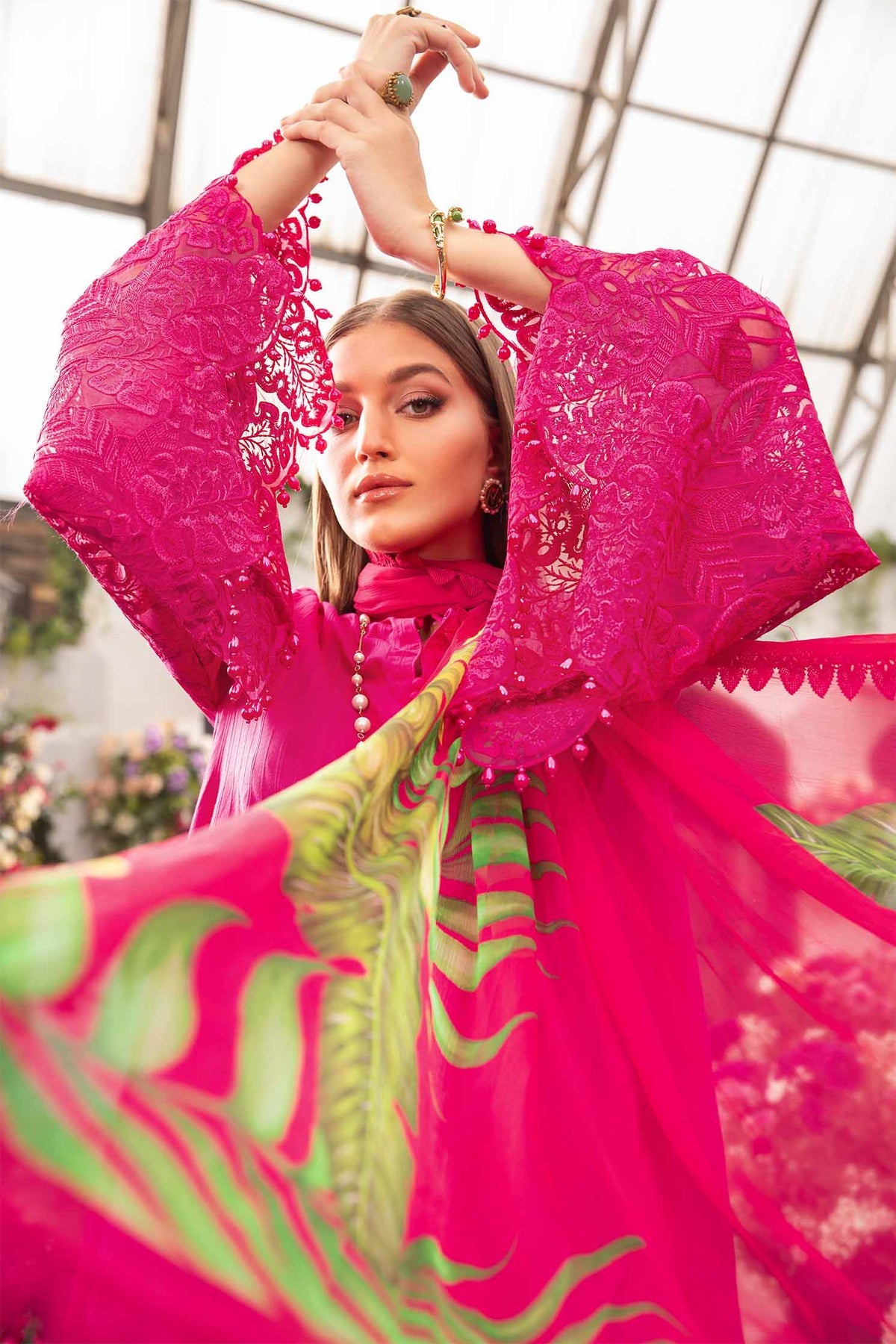MARIA B M.Prints | Spring Summer Lawn Suits : 2024 | 1B