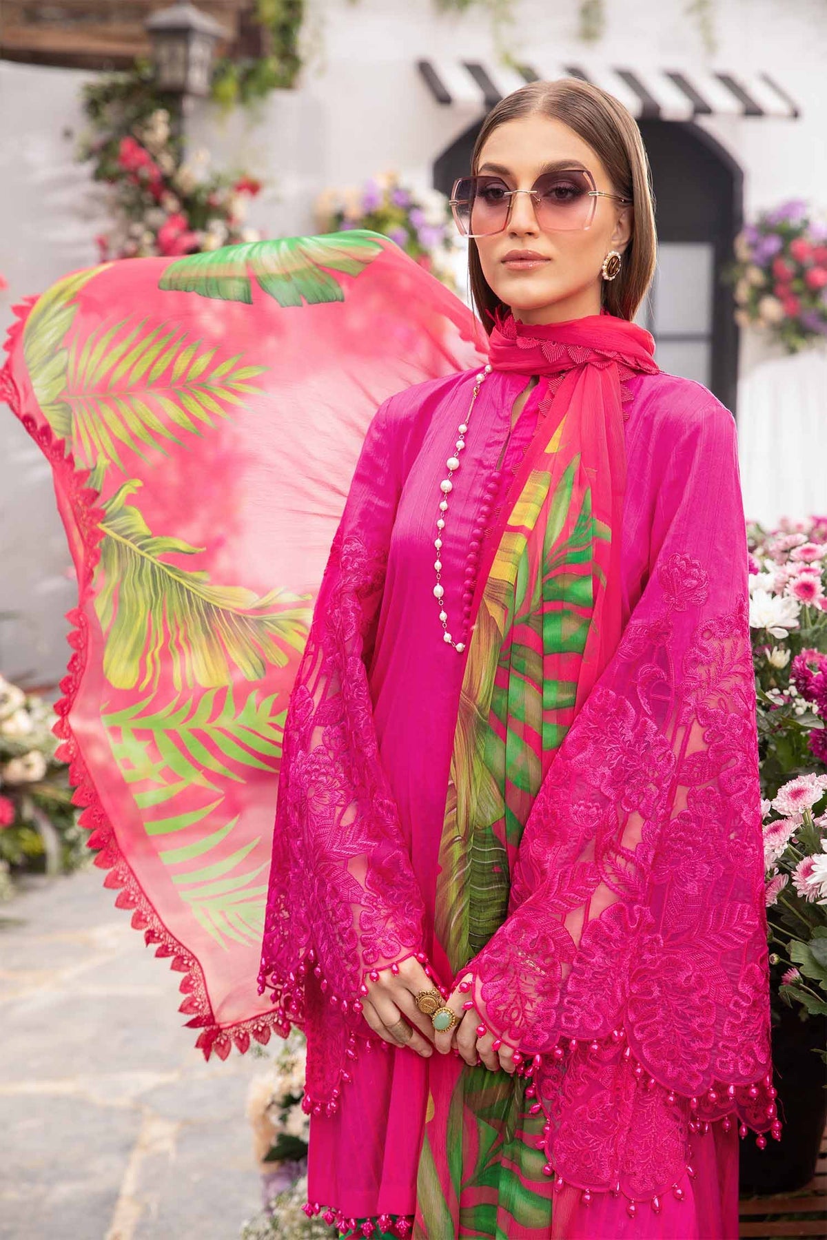 MARIA B M.Prints | Spring Summer Lawn Suits : 2024 | 1B
