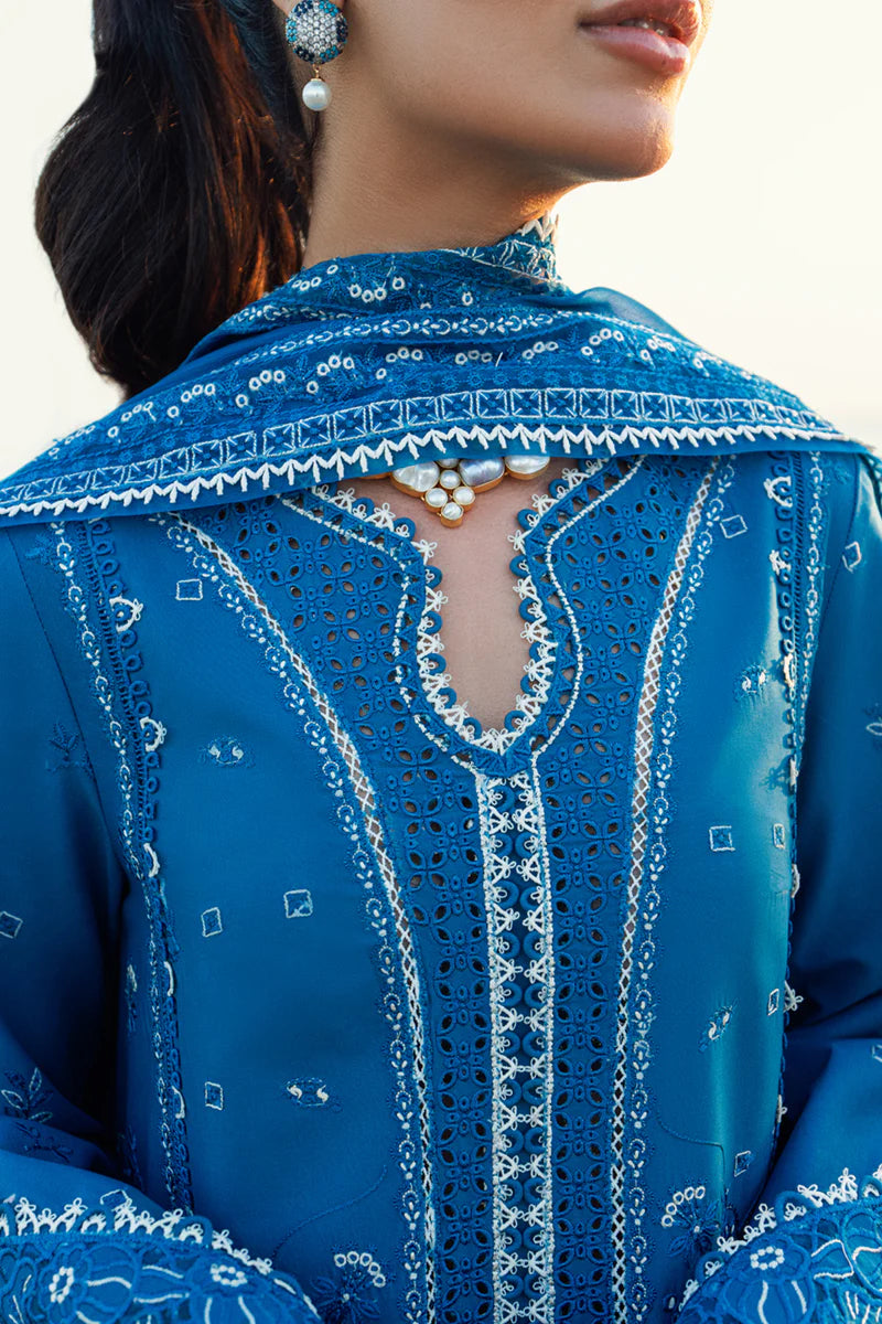 Qalamkar Sahil luxury unstitched lawn suits 2025 - FK-03