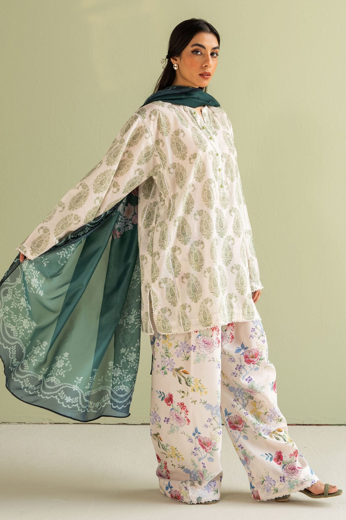 Coco prints unstitched lawn suits by Zara Shahjahan 2025| Paisley - 6B