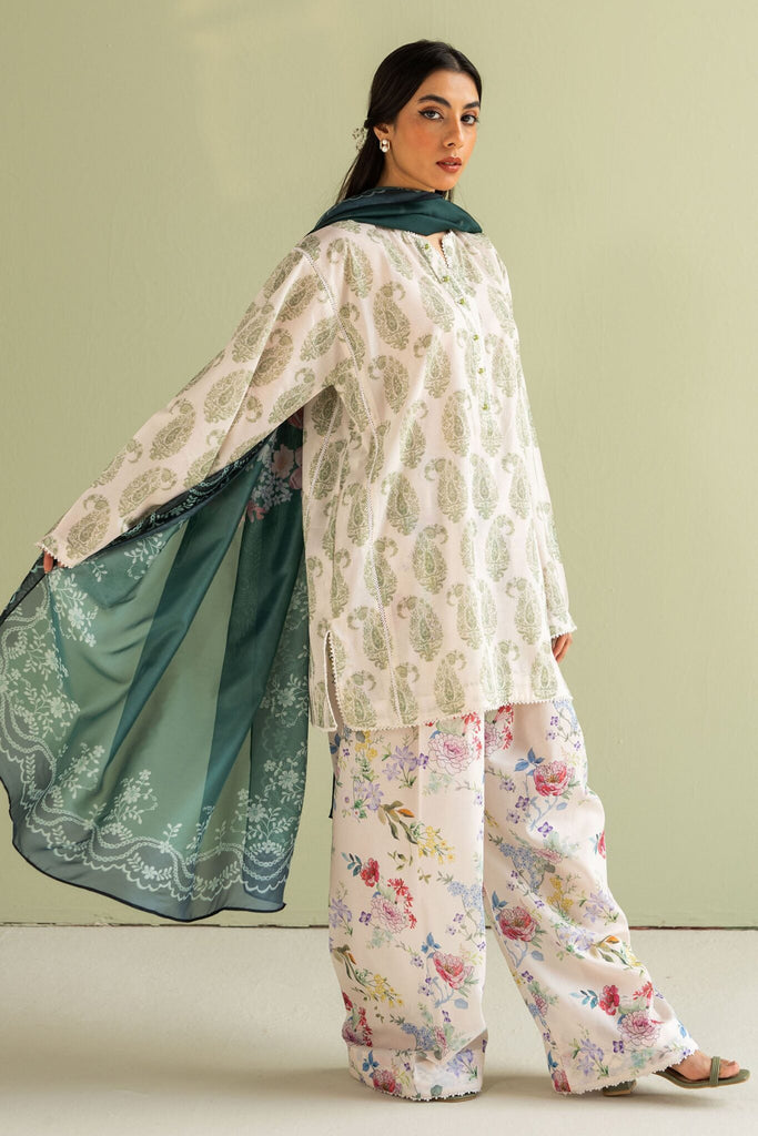 Coco prints unstitched lawn suits by Zara Shahjahan 2025| Paisley - 6B