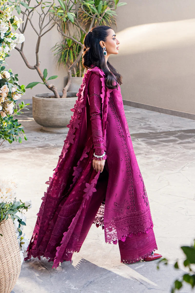 Qalamkar Sahil luxury unstitched lawn suits 2025 - FK-11-Violet